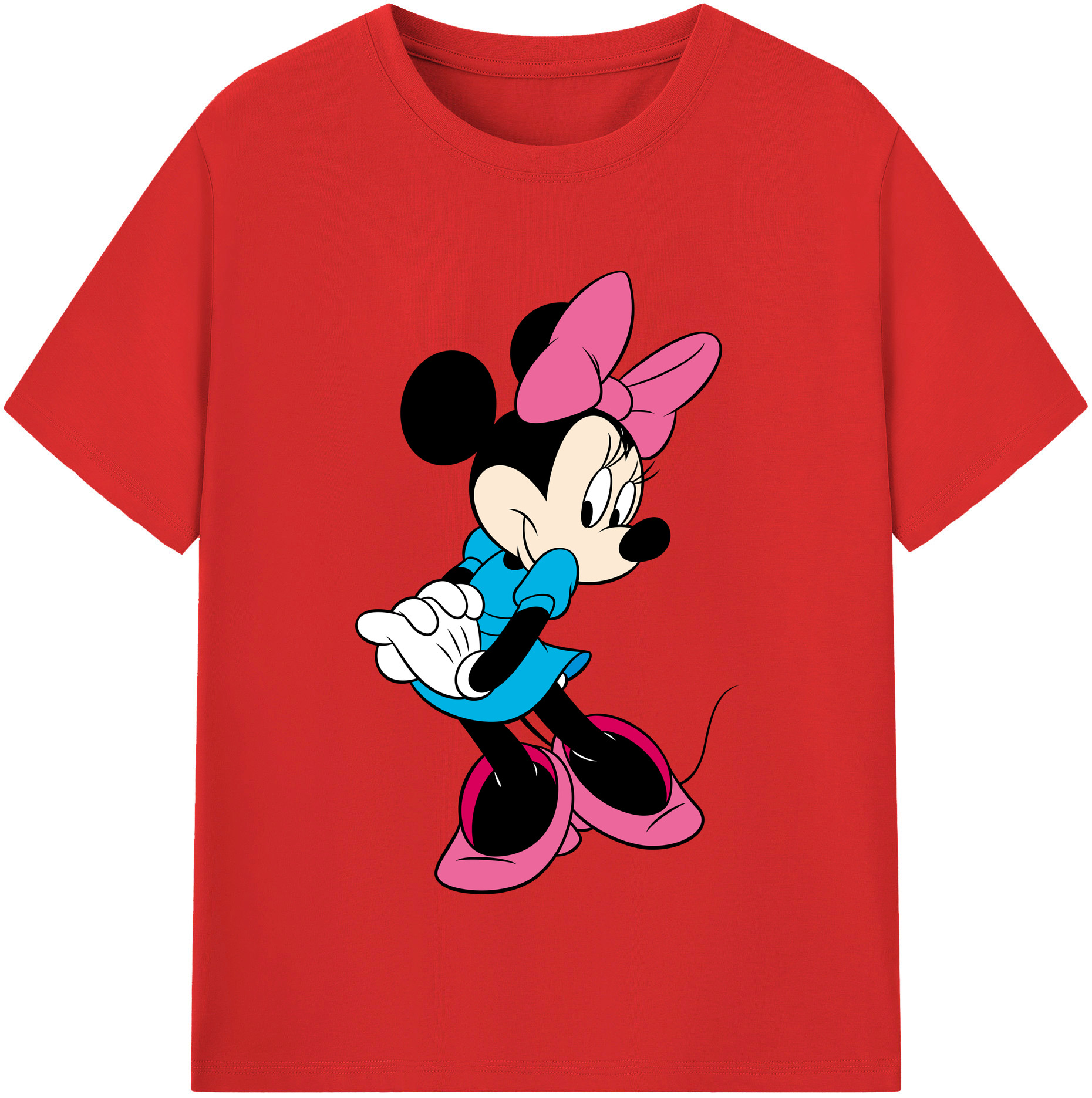 （画像用） ミッキーマウス Mickey Mouse レディースカジュアルプリントTシャツ（綿100％）