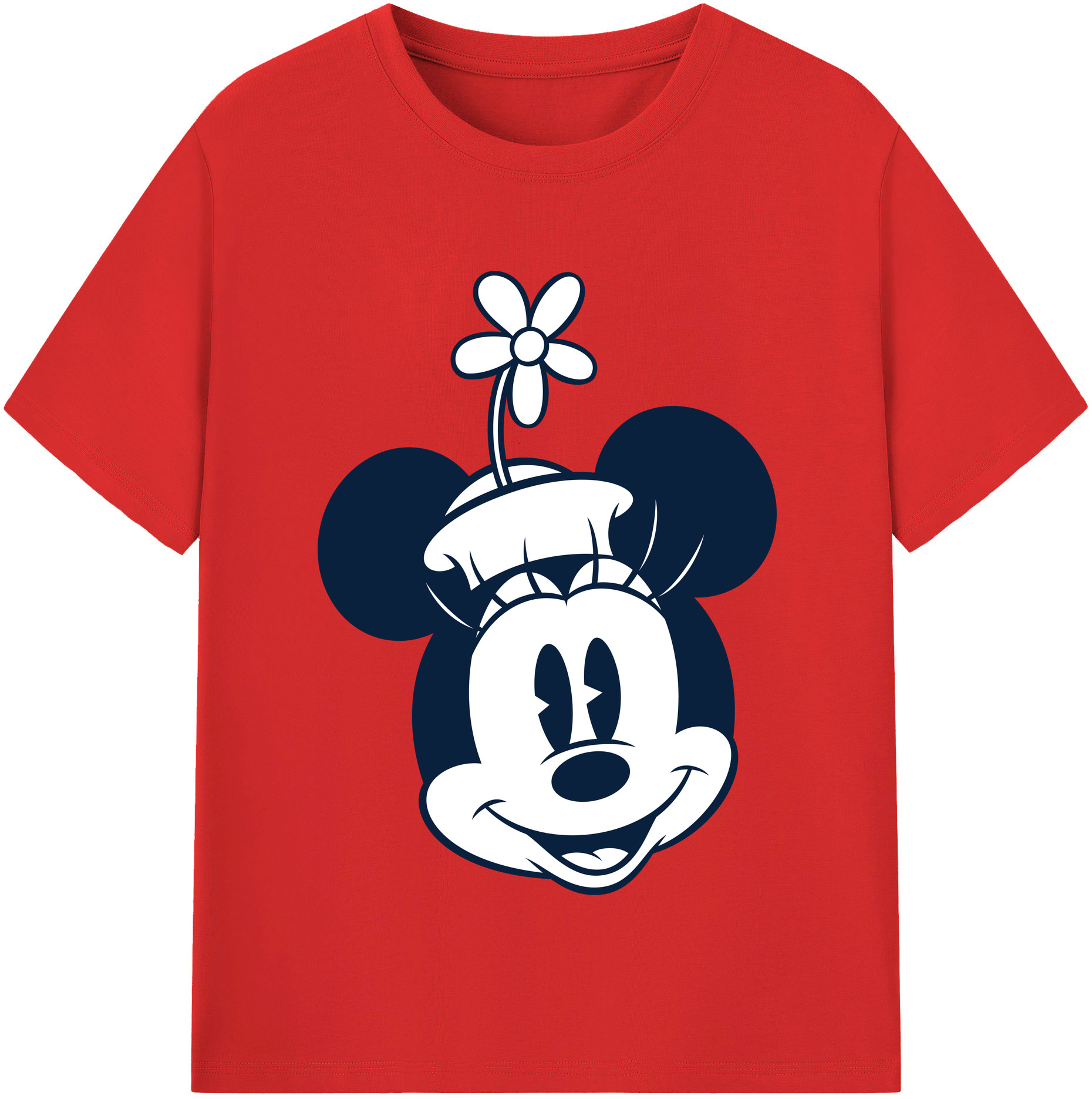 （画像用） ミッキーマウス Mickey Mouse レディースカジュアルプリントTシャツ（綿100％）