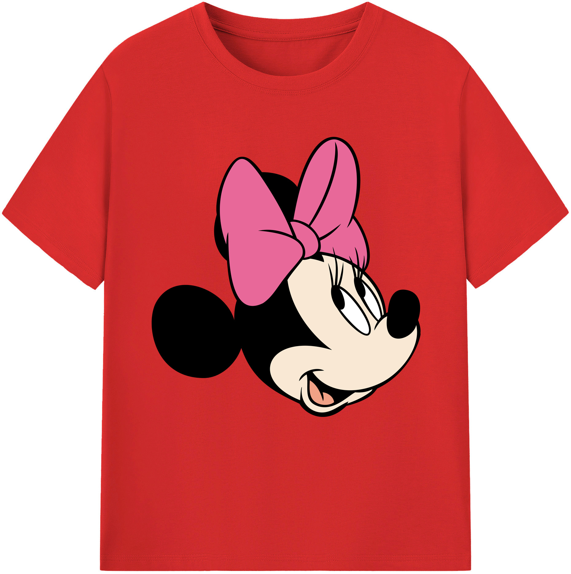（画像用） ミッキーマウス Mickey Mouse レディースカジュアルプリントTシャツ（綿100％）