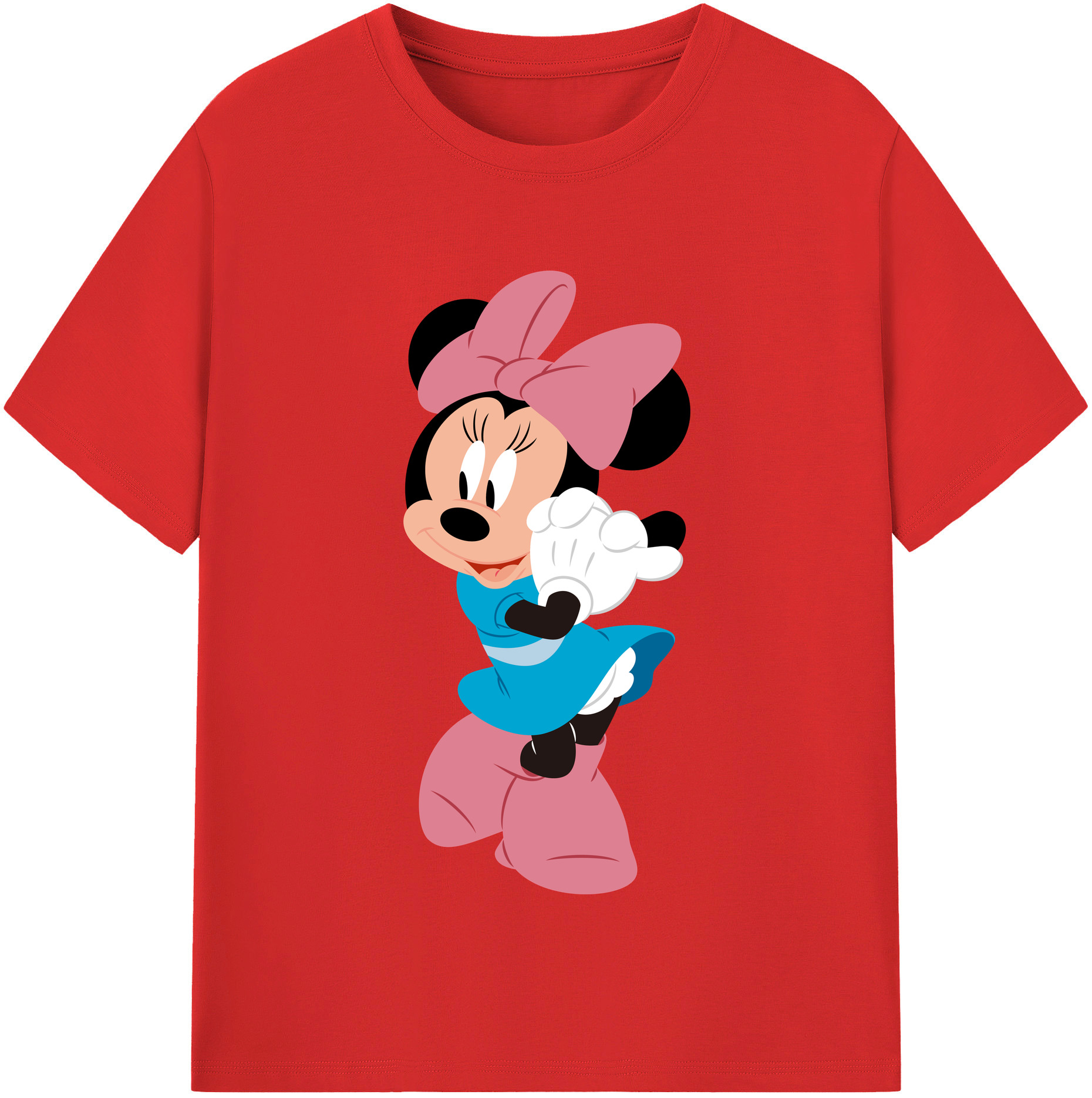（画像用） ミッキーマウス Mickey Mouse レディースカジュアルプリントTシャツ（綿100％）