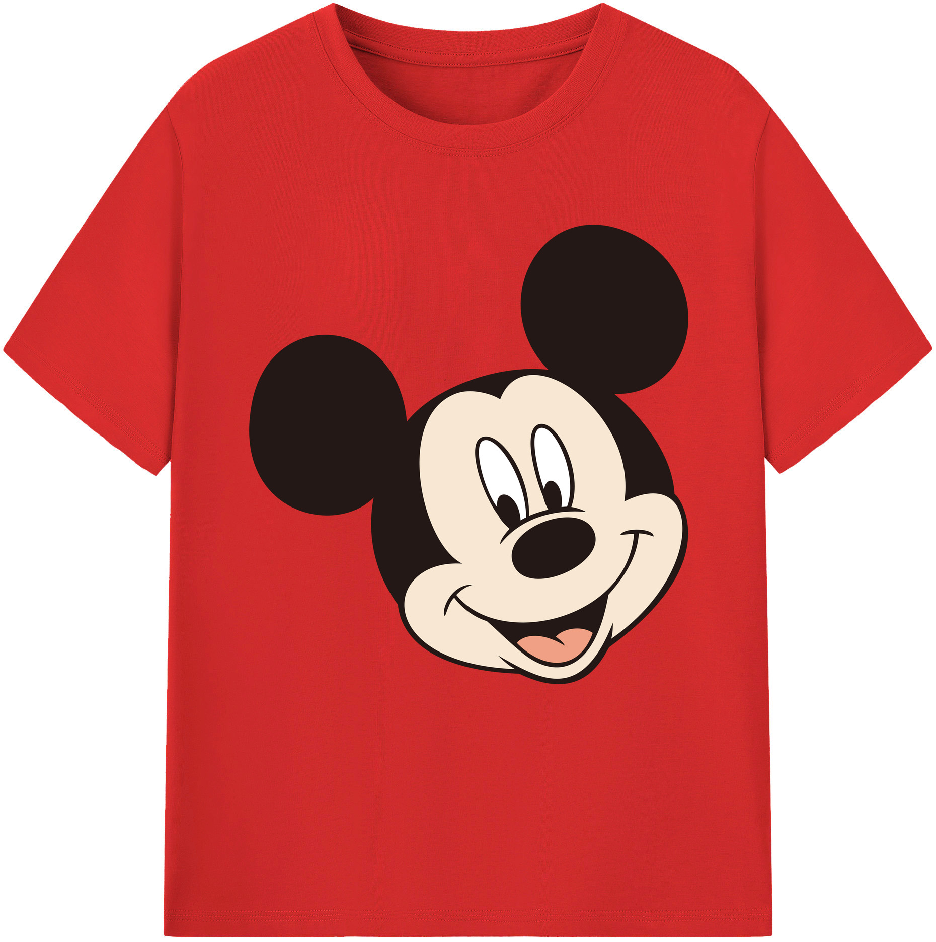 （画像用） ミッキーマウス Mickey Mouse レディースカジュアルプリントTシャツ（綿100％）