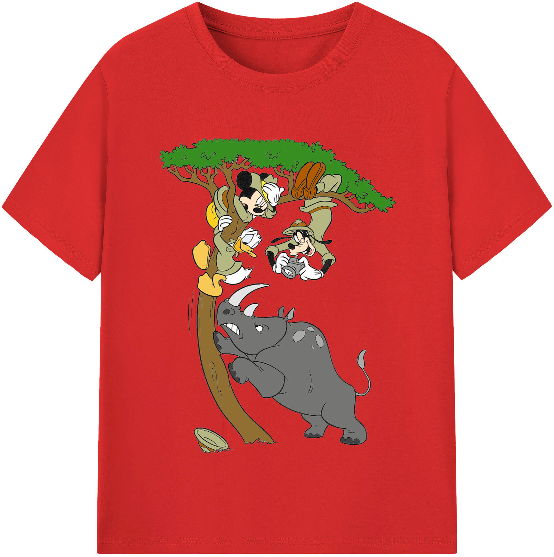 （画像用） ミッキーマウス Mickey Mouse レディースカジュアルプリントTシャツ（綿100％）