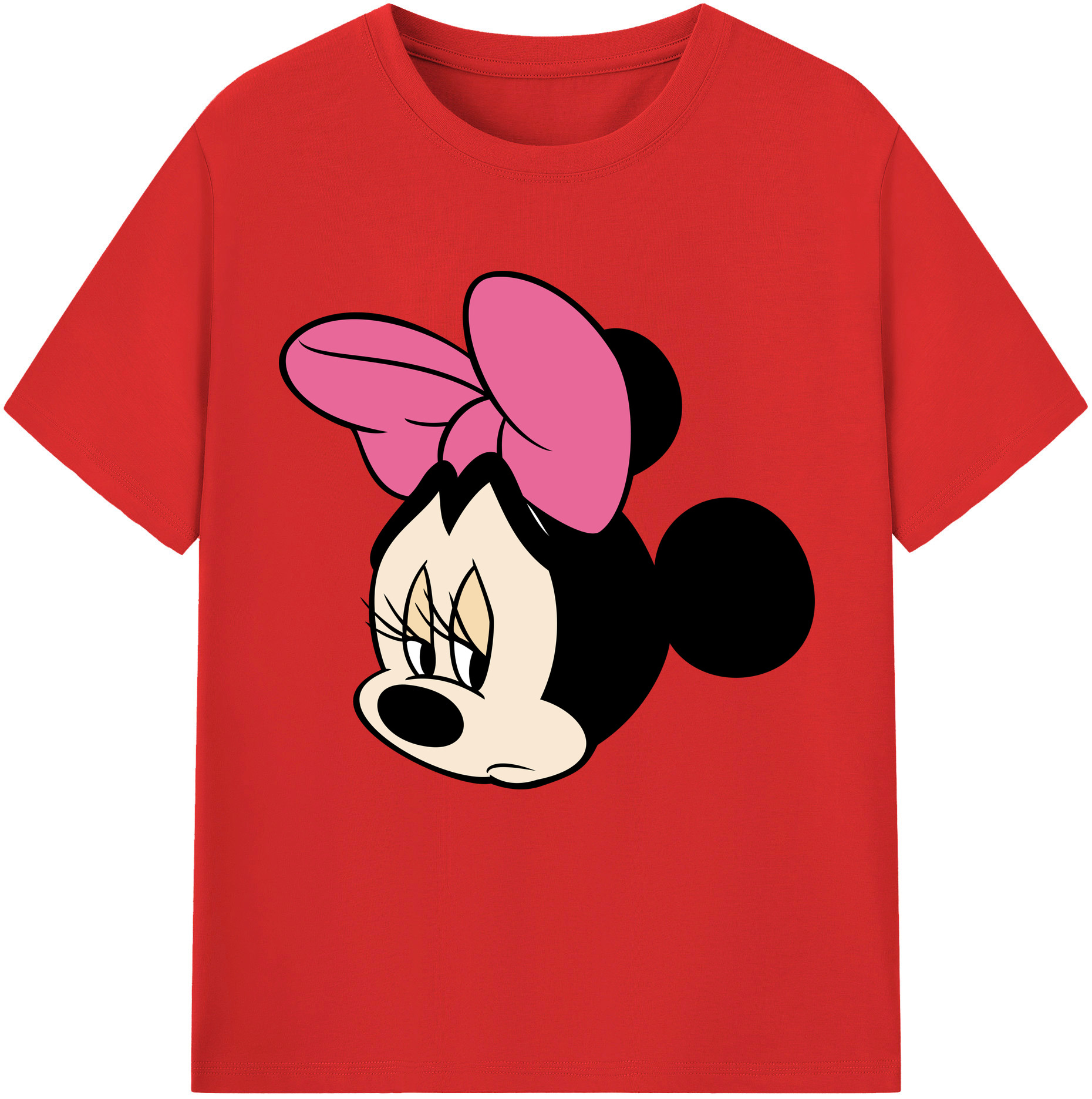 （画像用） ミッキーマウス Mickey Mouse レディースカジュアルプリントTシャツ（綿100％）