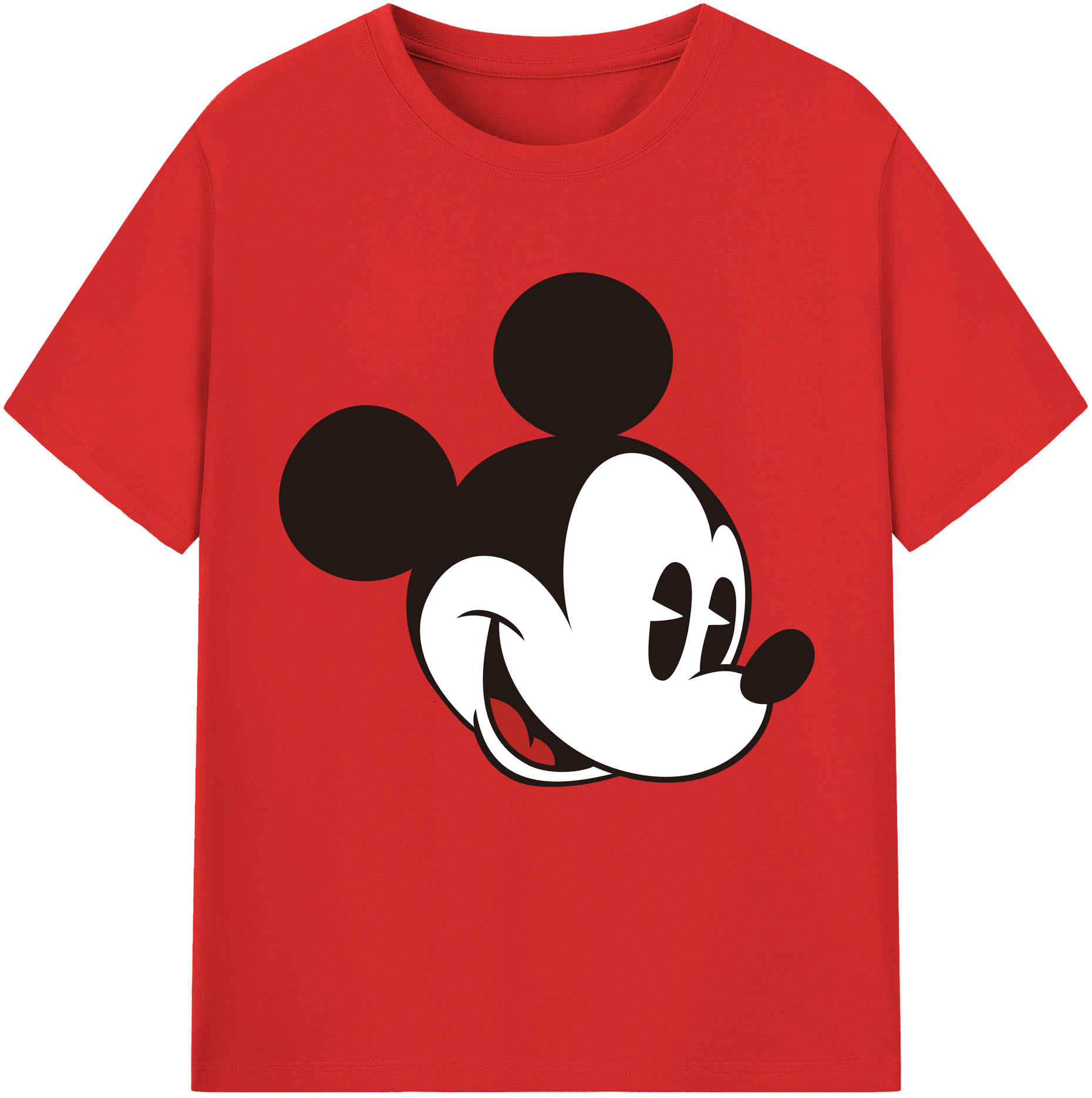 （画像用） ミッキーマウス Mickey Mouse レディースカジュアルプリントTシャツ（綿100％）
