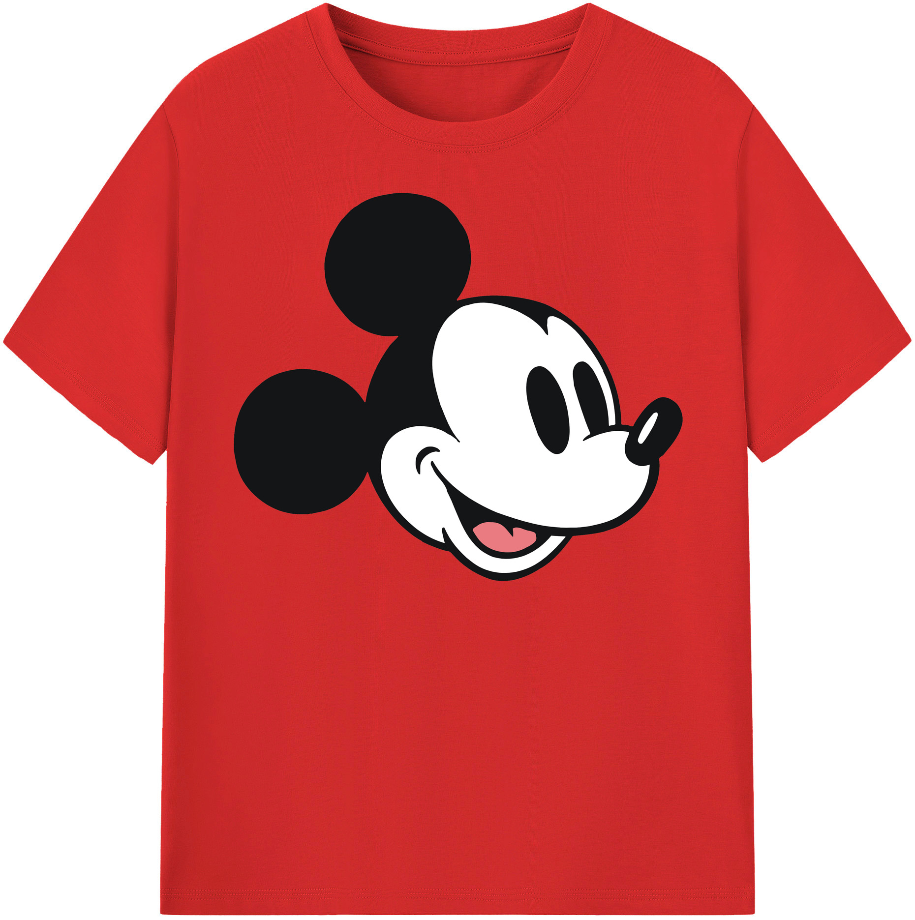 （画像用） ミッキーマウス Mickey Mouse レディースカジュアルプリントTシャツ（綿100％）