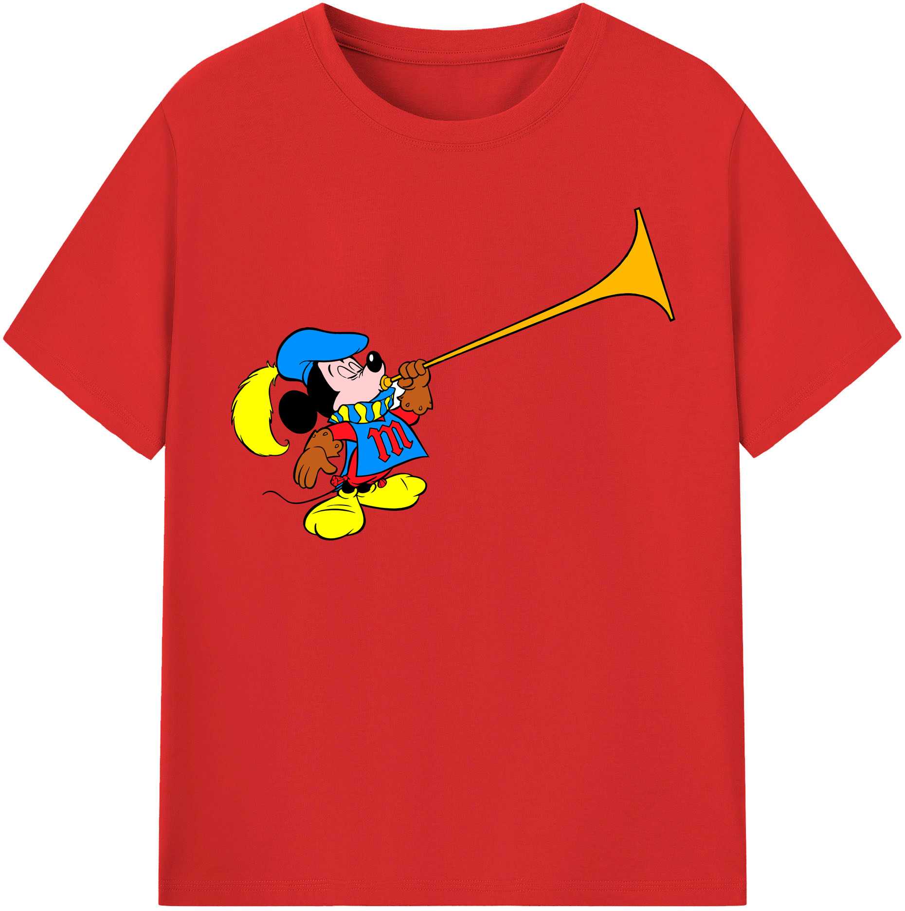 （画像用） ミッキーマウス Mickey Mouse レディースカジュアルプリントTシャツ（綿100％）