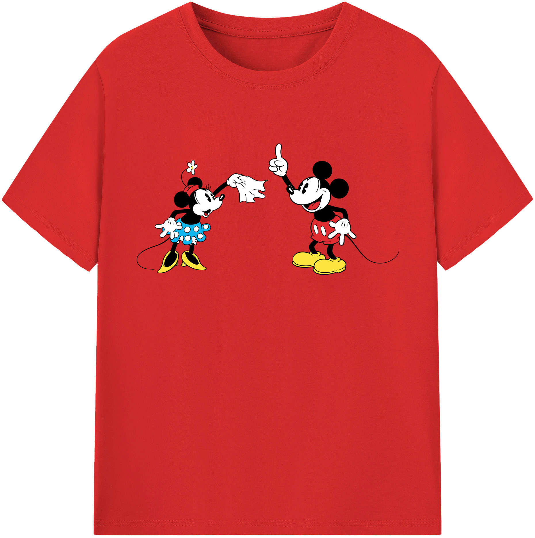 （画像用） ミッキーマウス Mickey Mouse レディースカジュアルプリントTシャツ（綿100％）