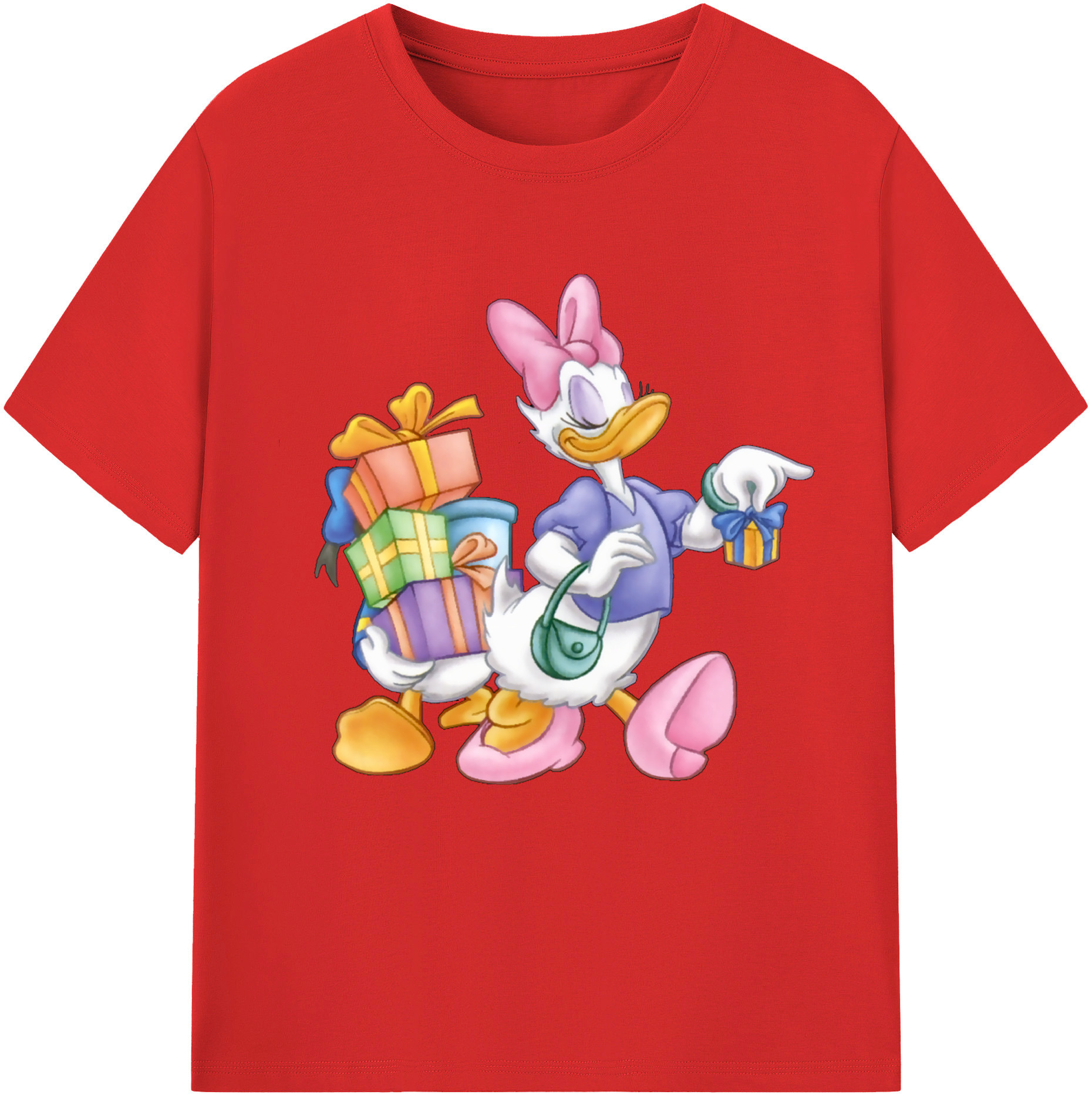 （画像用） ミッキーマウス Mickey Mouse レディースカジュアルプリントTシャツ（綿100％）