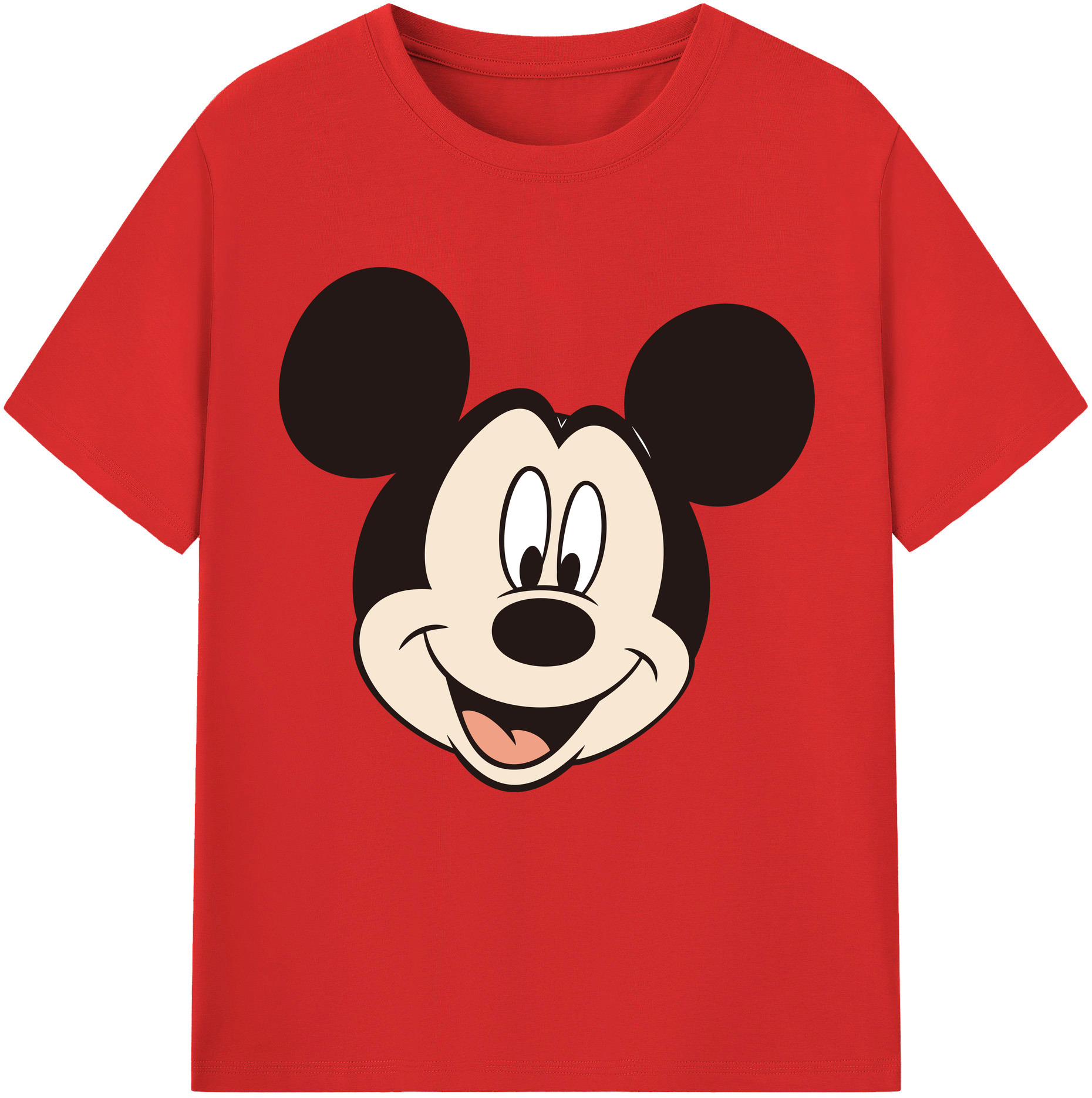 （画像用） ミッキーマウス Mickey Mouse レディースカジュアルプリントTシャツ（綿100％）