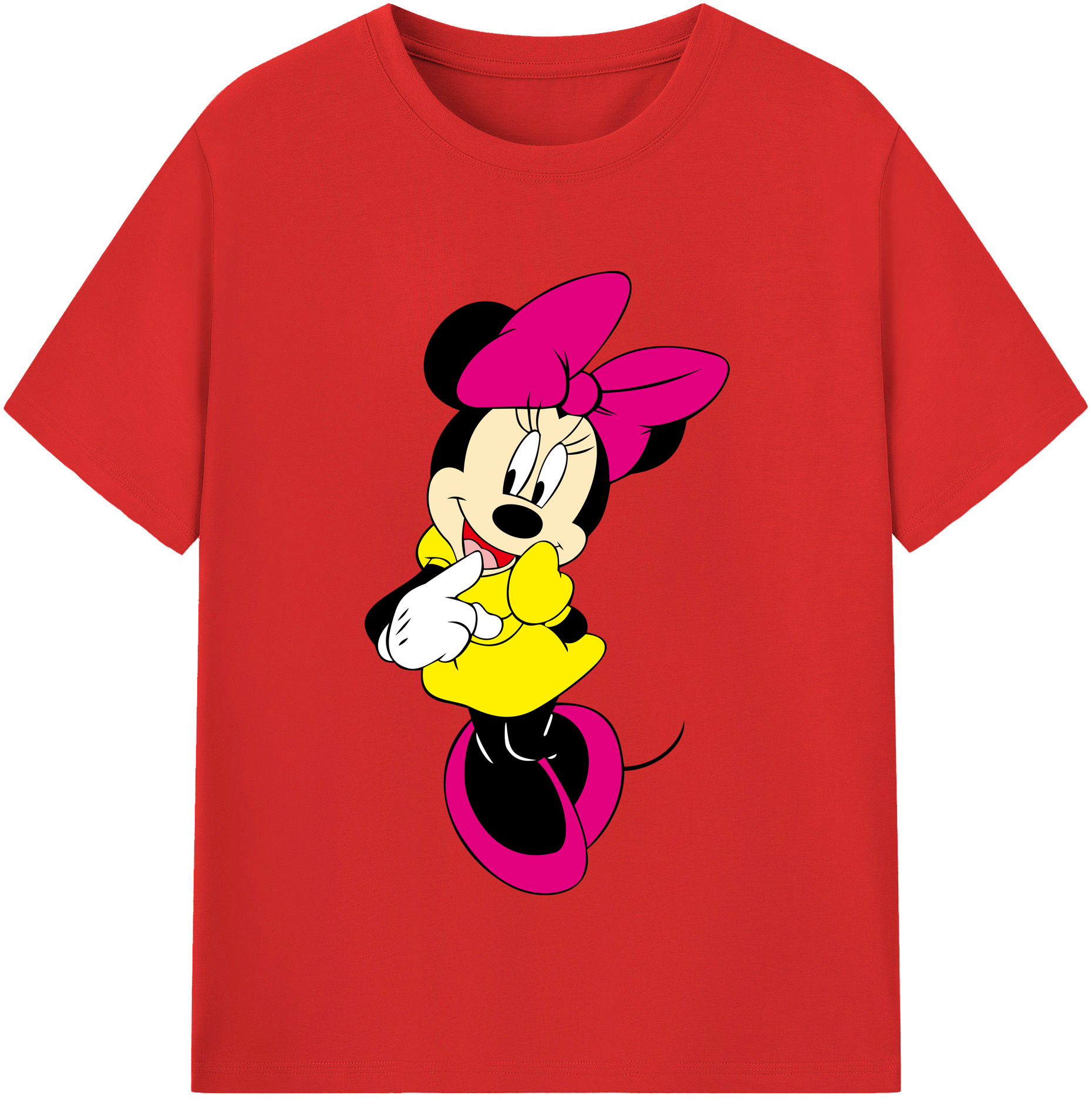 （画像用） ミッキーマウス Mickey Mouse レディースカジュアルプリントTシャツ（綿100％）