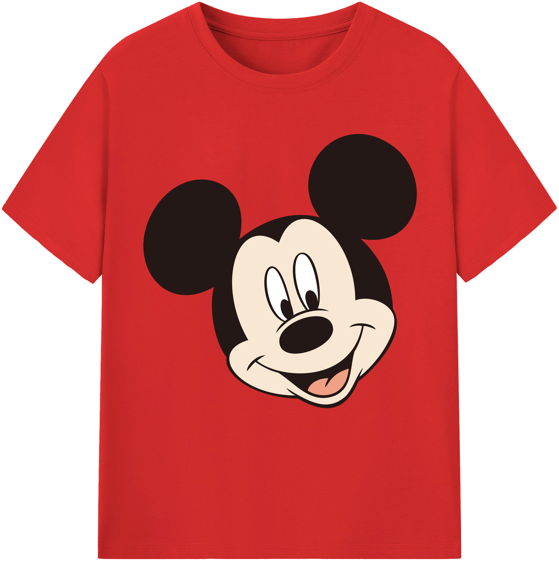 （画像用） ミッキーマウス Mickey Mouse レディースカジュアルプリントTシャツ（綿100％）