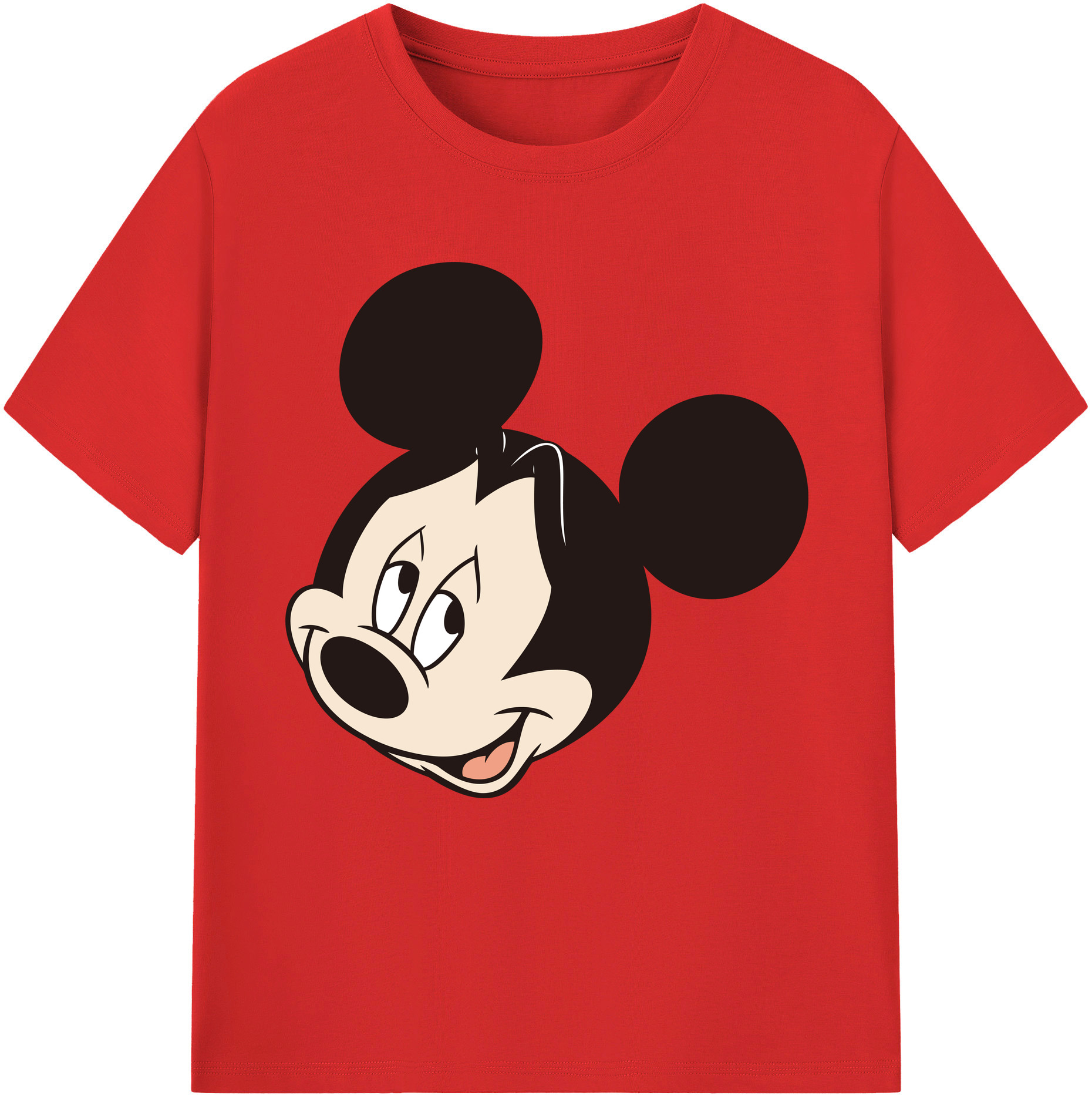 （画像用） ミッキーマウス Mickey Mouse レディースカジュアルプリントTシャツ（綿100％）