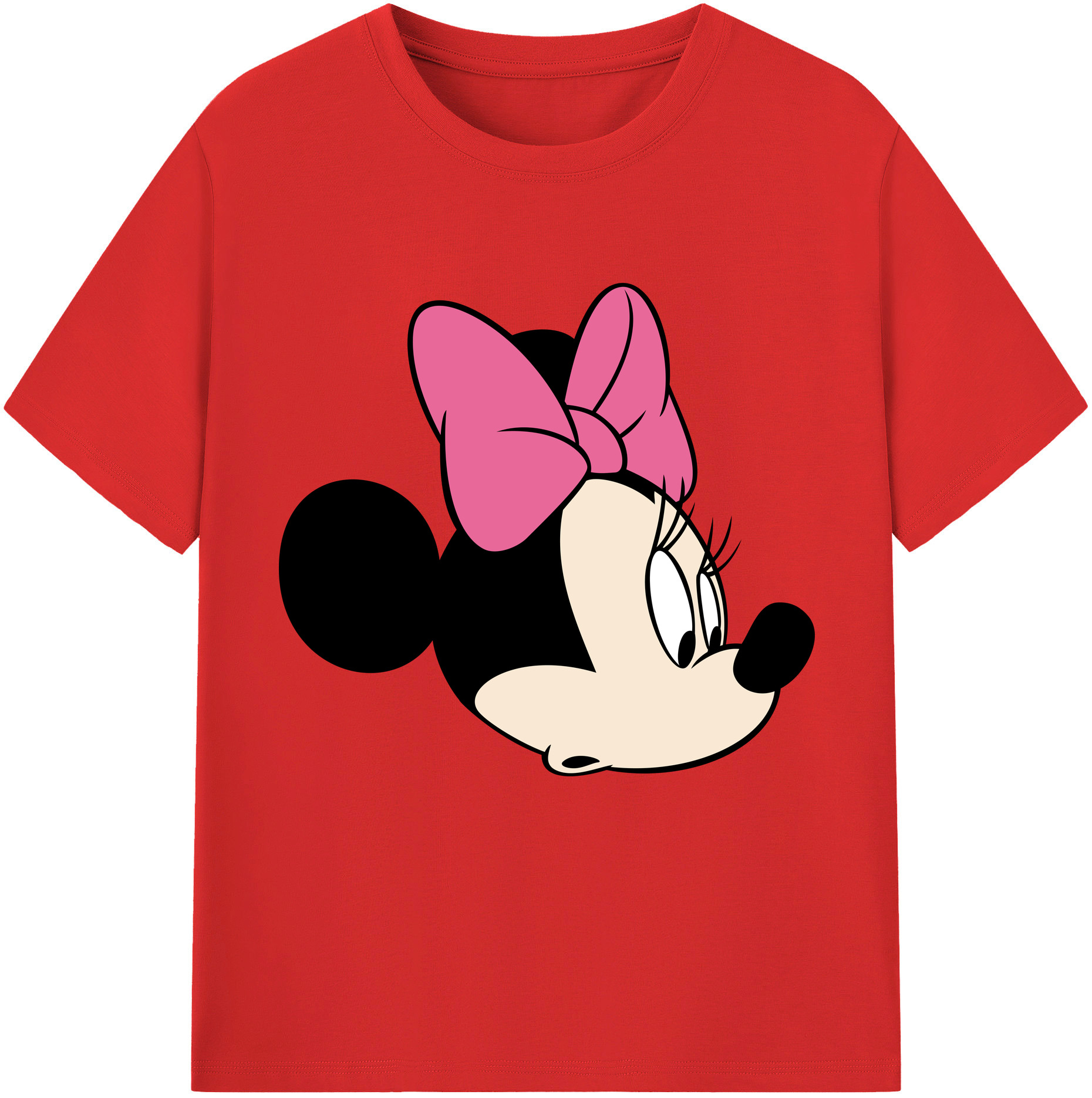 （画像用） ミッキーマウス Mickey Mouse レディースカジュアルプリントTシャツ（綿100％）