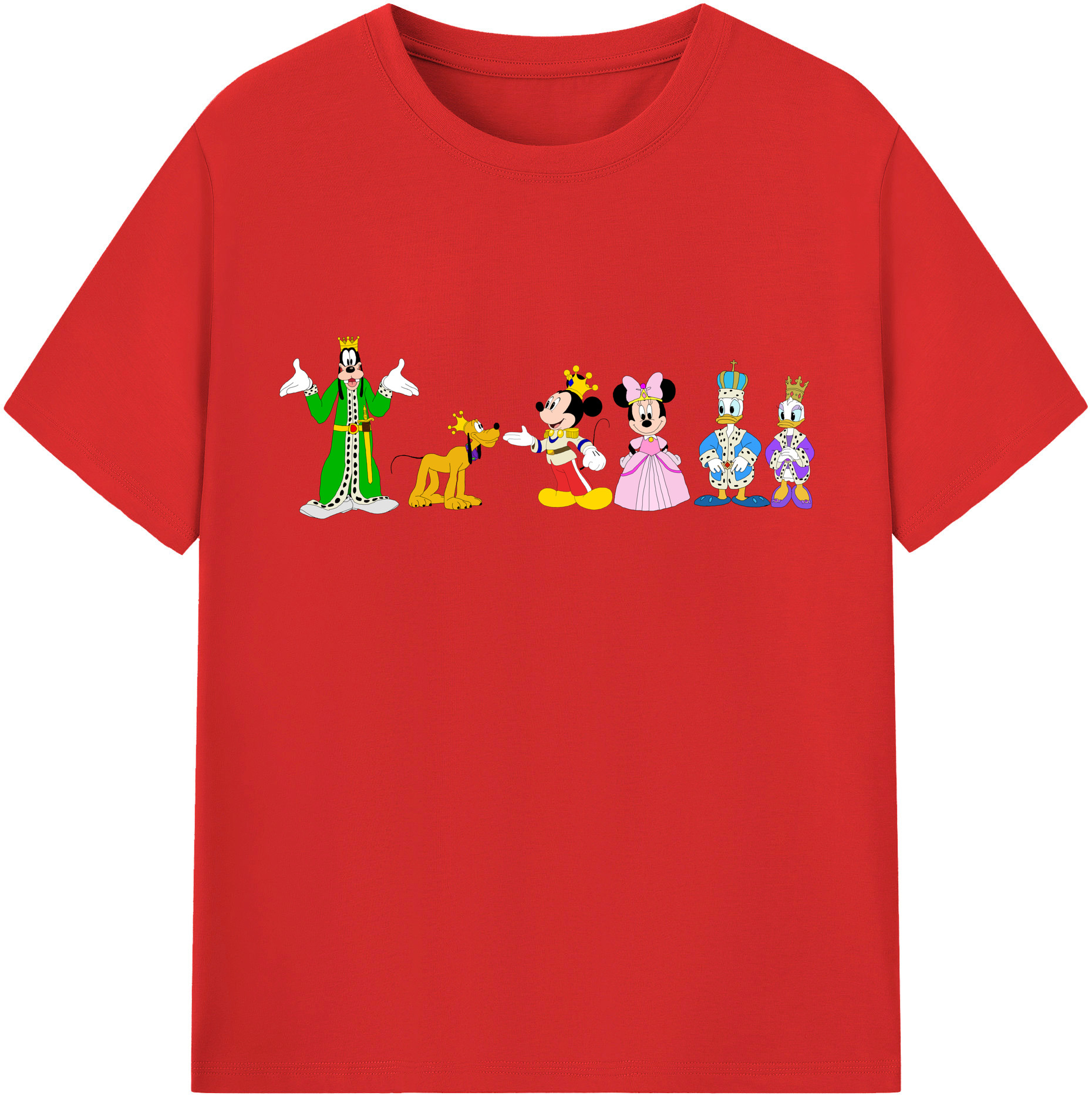 （画像用） ミッキーマウス Mickey Mouse レディースカジュアルプリントTシャツ（綿100％）