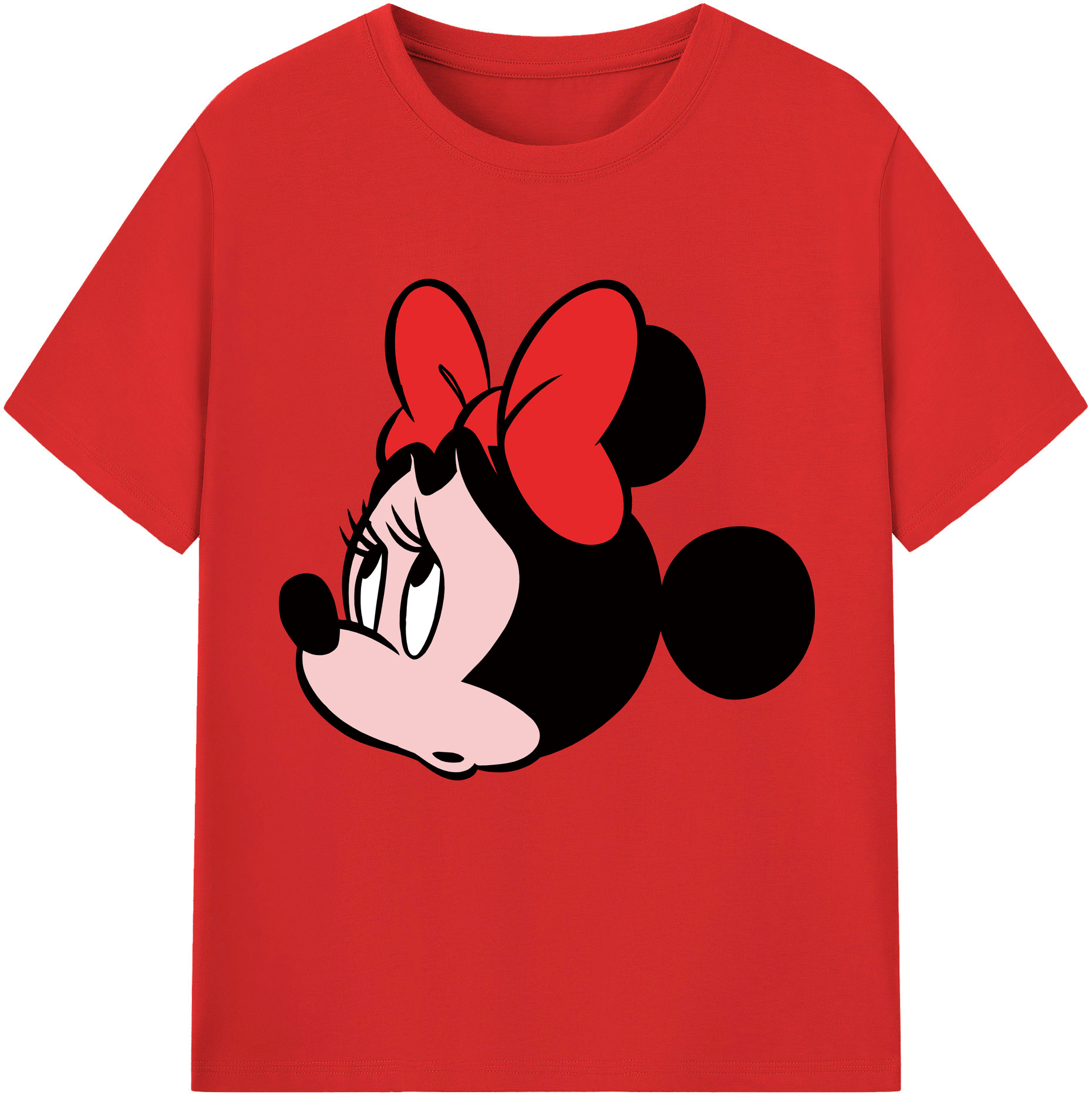 （画像用） ミッキーマウス Mickey Mouse レディースカジュアルプリントTシャツ（綿100％）