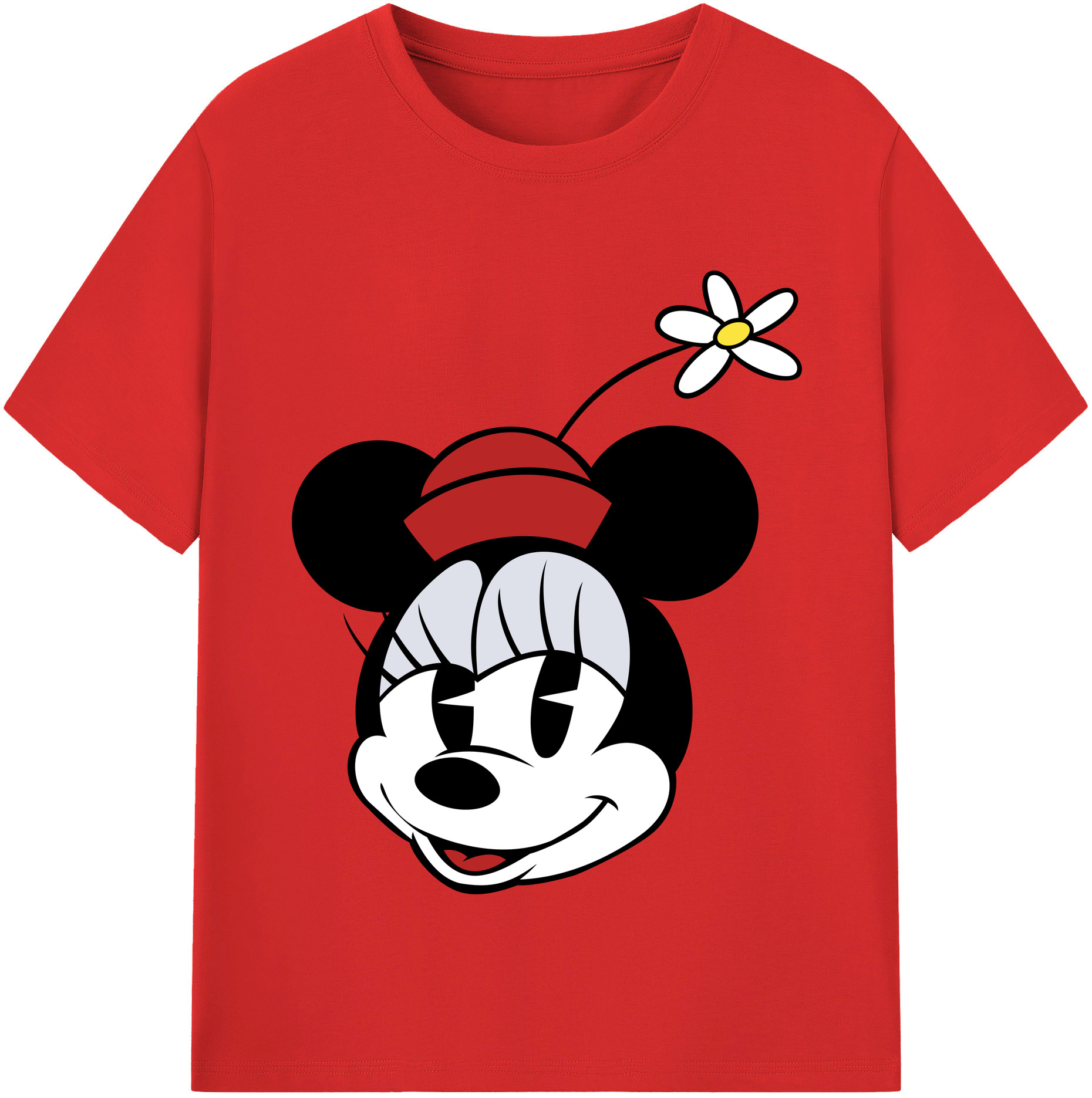 （画像用） ミッキーマウス Mickey Mouse レディースカジュアルプリントTシャツ（綿100％）