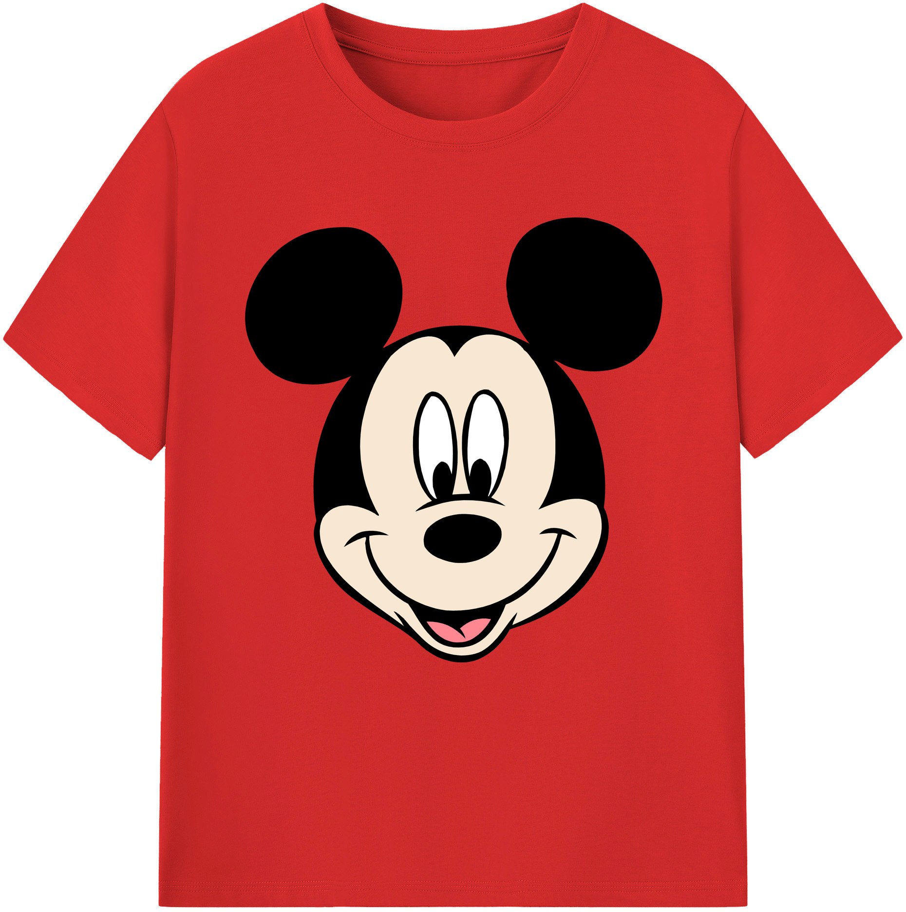 （画像用） ミッキーマウス Mickey Mouse レディースカジュアルプリントTシャツ（綿100％）