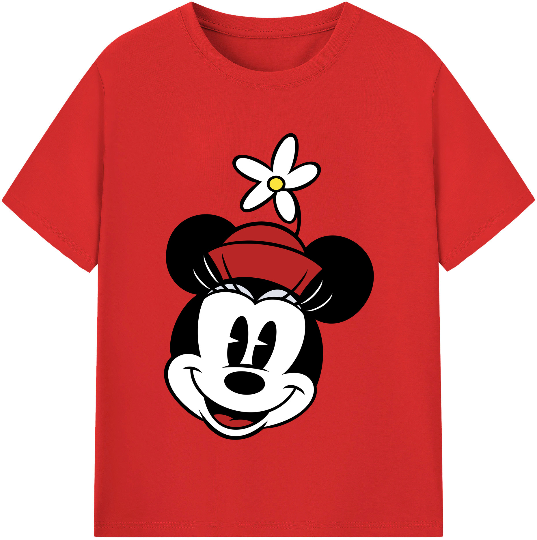 （画像用） ミッキーマウス Mickey Mouse レディースカジュアルプリントTシャツ（綿100％）