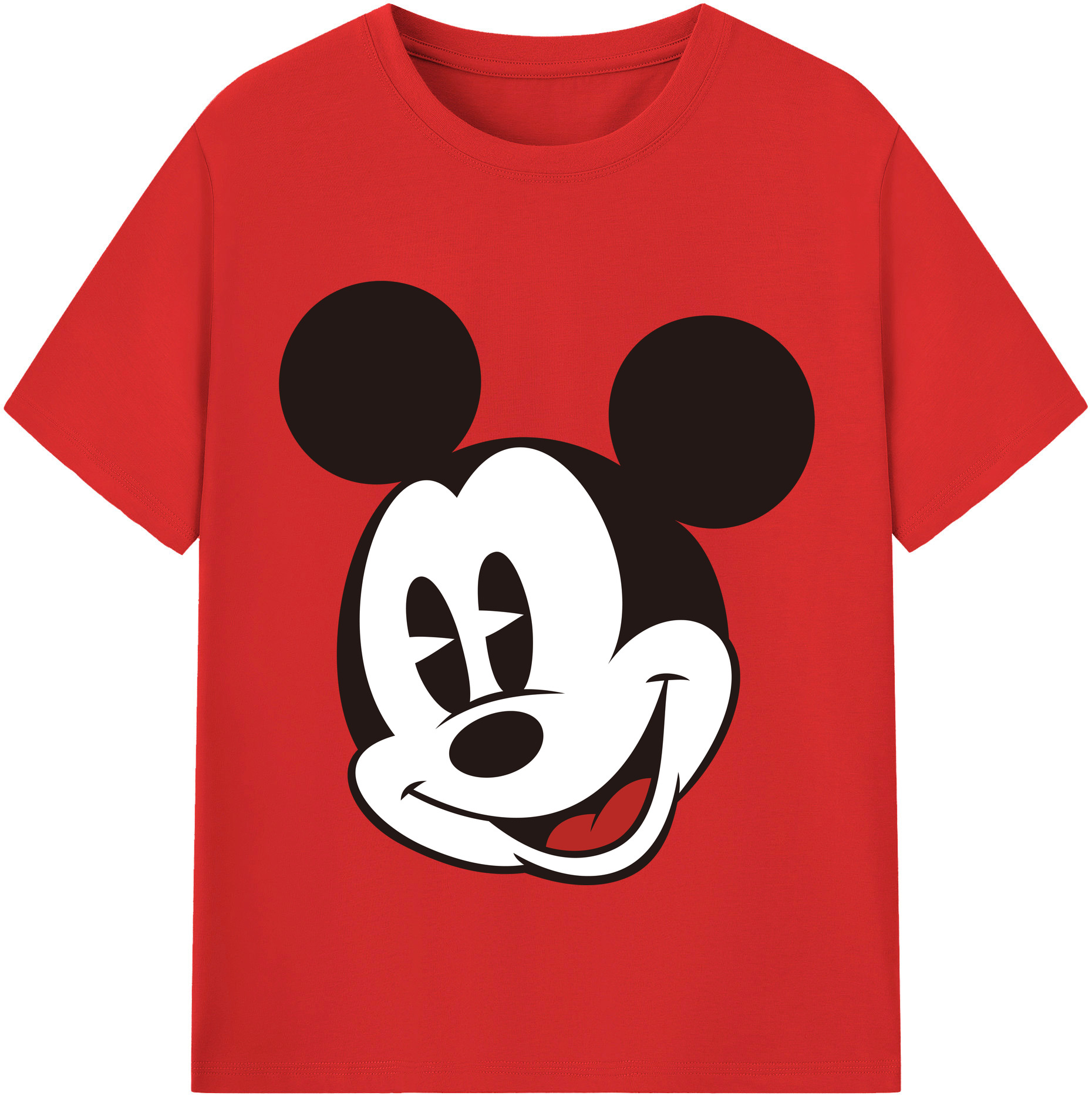 （画像用） ミッキーマウス Mickey Mouse レディースカジュアルプリントTシャツ（綿100％）
