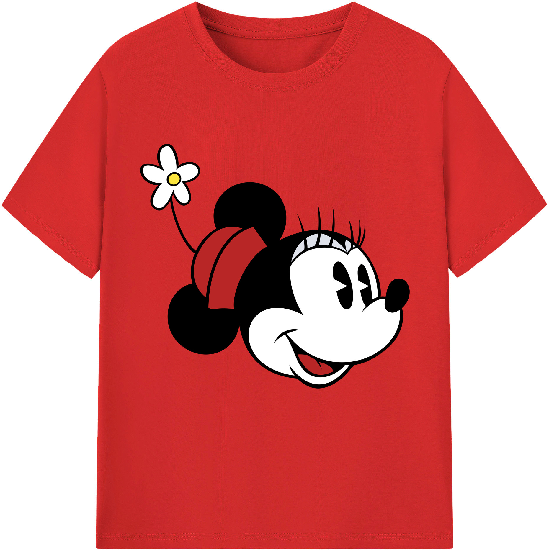 （画像用） ミッキーマウス Mickey Mouse レディースカジュアルプリントTシャツ（綿100％）