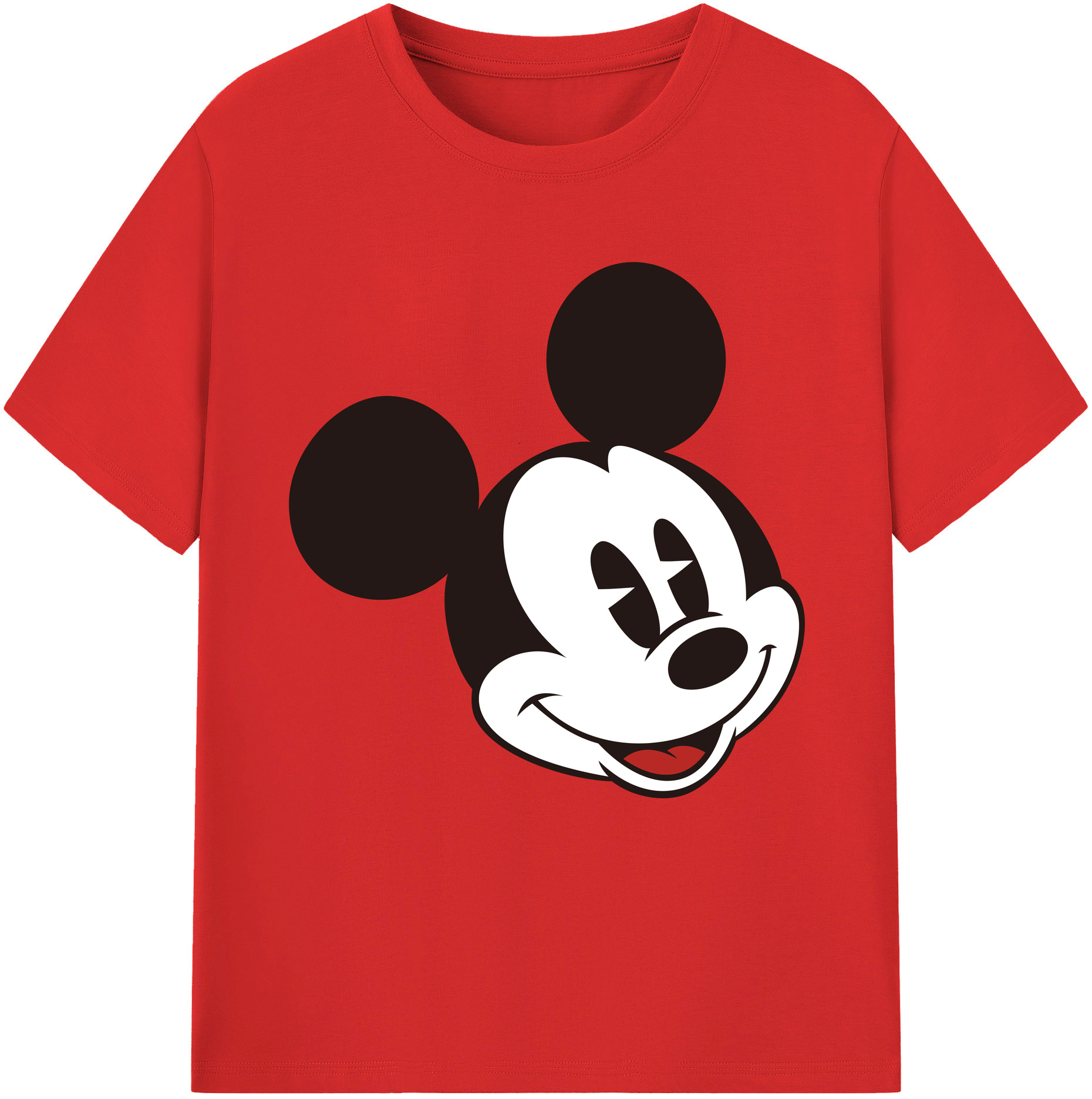 （画像用） ミッキーマウス Mickey Mouse レディースカジュアルプリントTシャツ（綿100％）