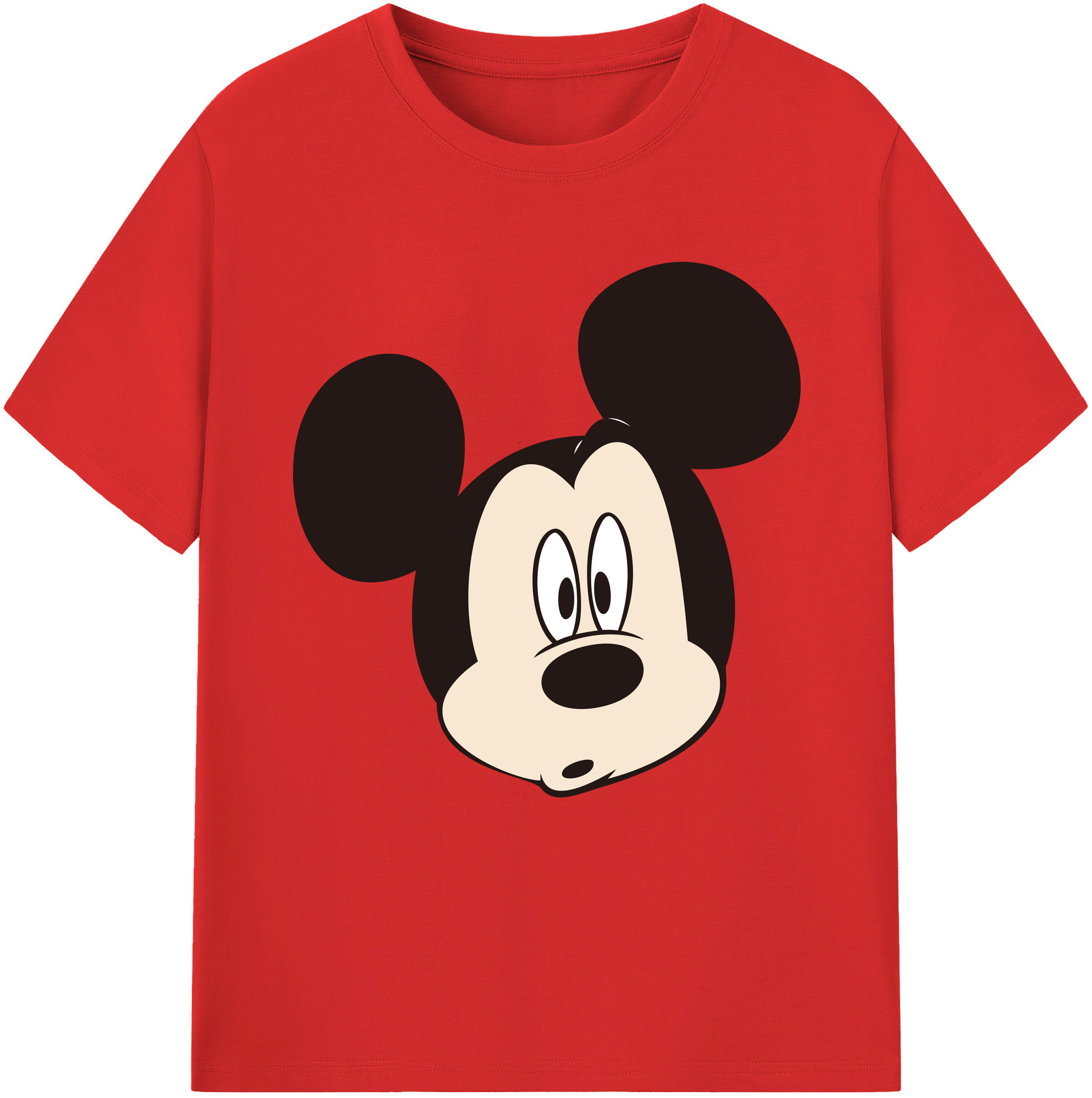 （画像用） ミッキーマウス Mickey Mouse レディースカジュアルプリントTシャツ（綿100％）