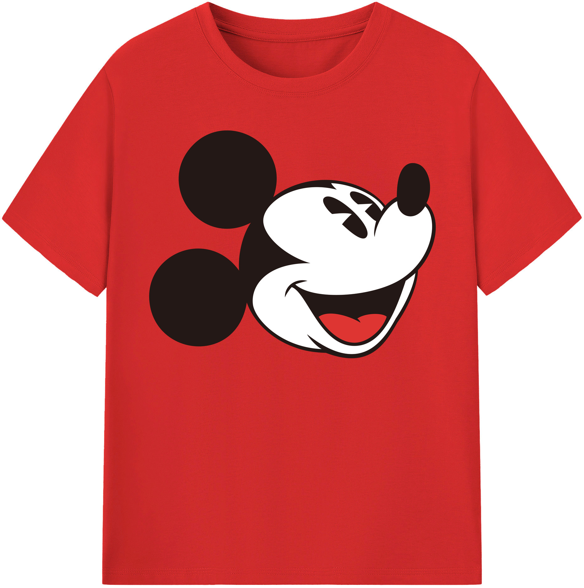 （画像用） ミッキーマウス Mickey Mouse レディースカジュアルプリントTシャツ（綿100％）