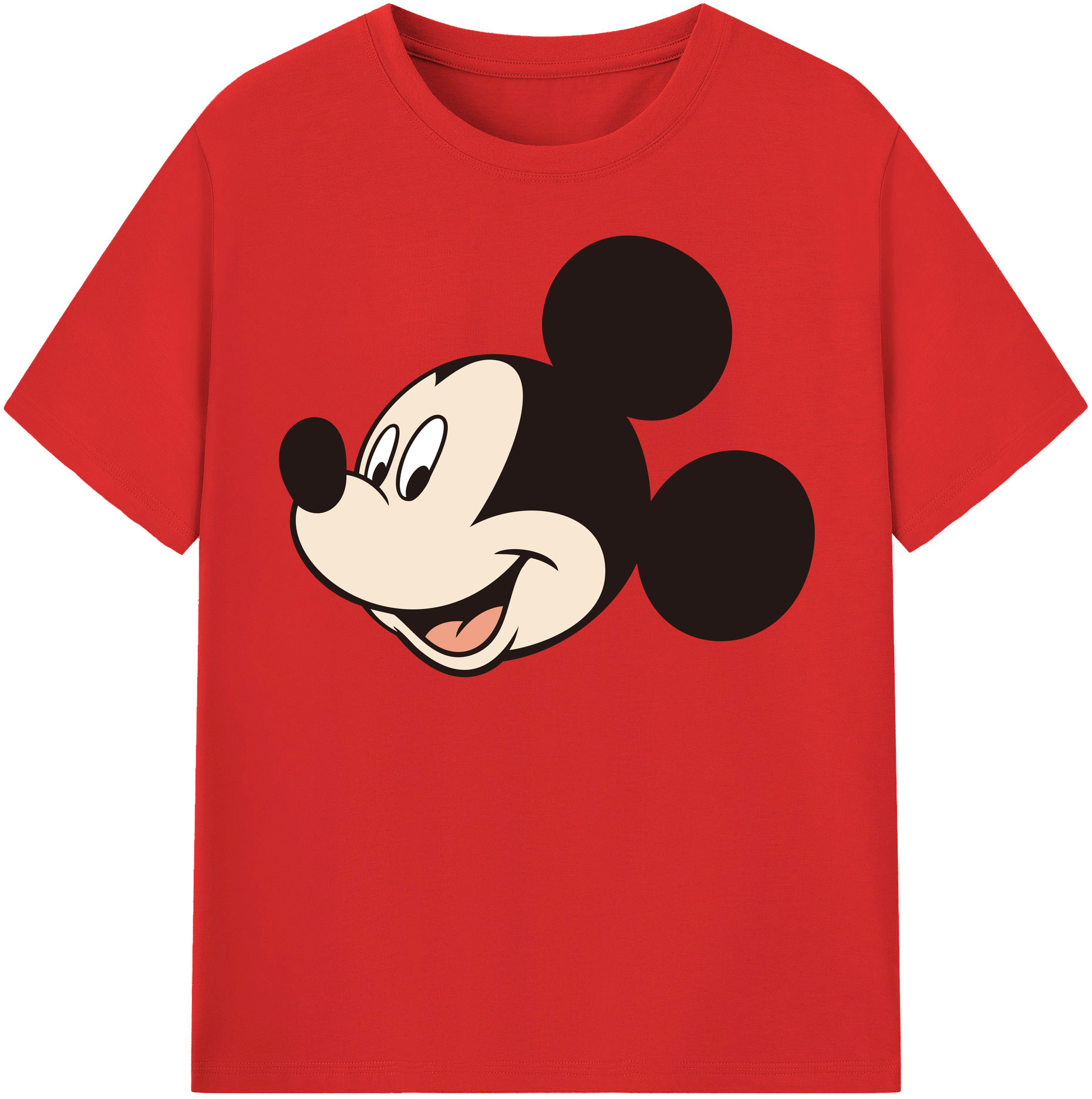 （画像用） ミッキーマウス Mickey Mouse レディースカジュアルプリントTシャツ（綿100％）