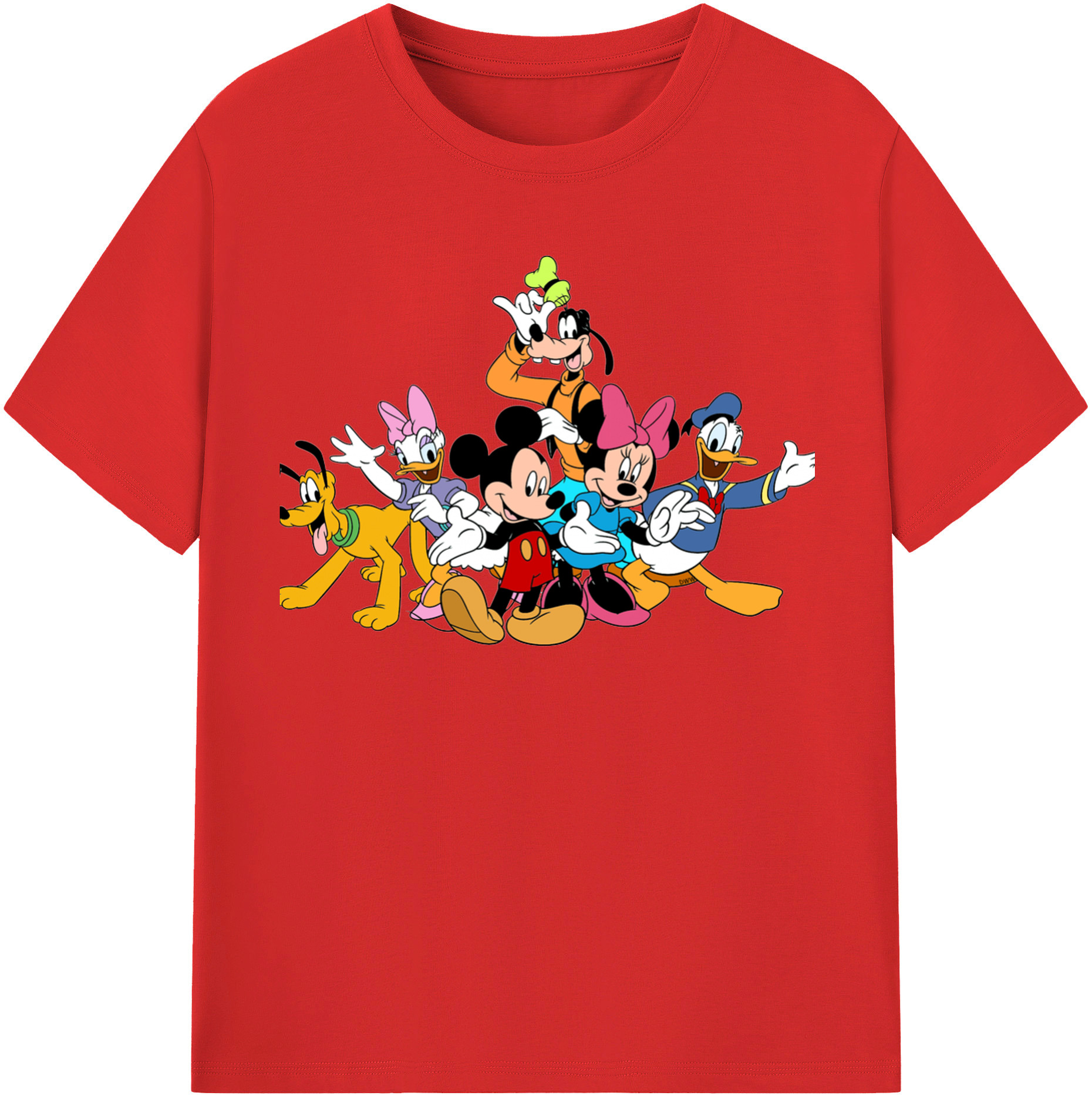 （画像用） ミッキーマウス Mickey Mouse レディースカジュアルプリントTシャツ（綿100％）
