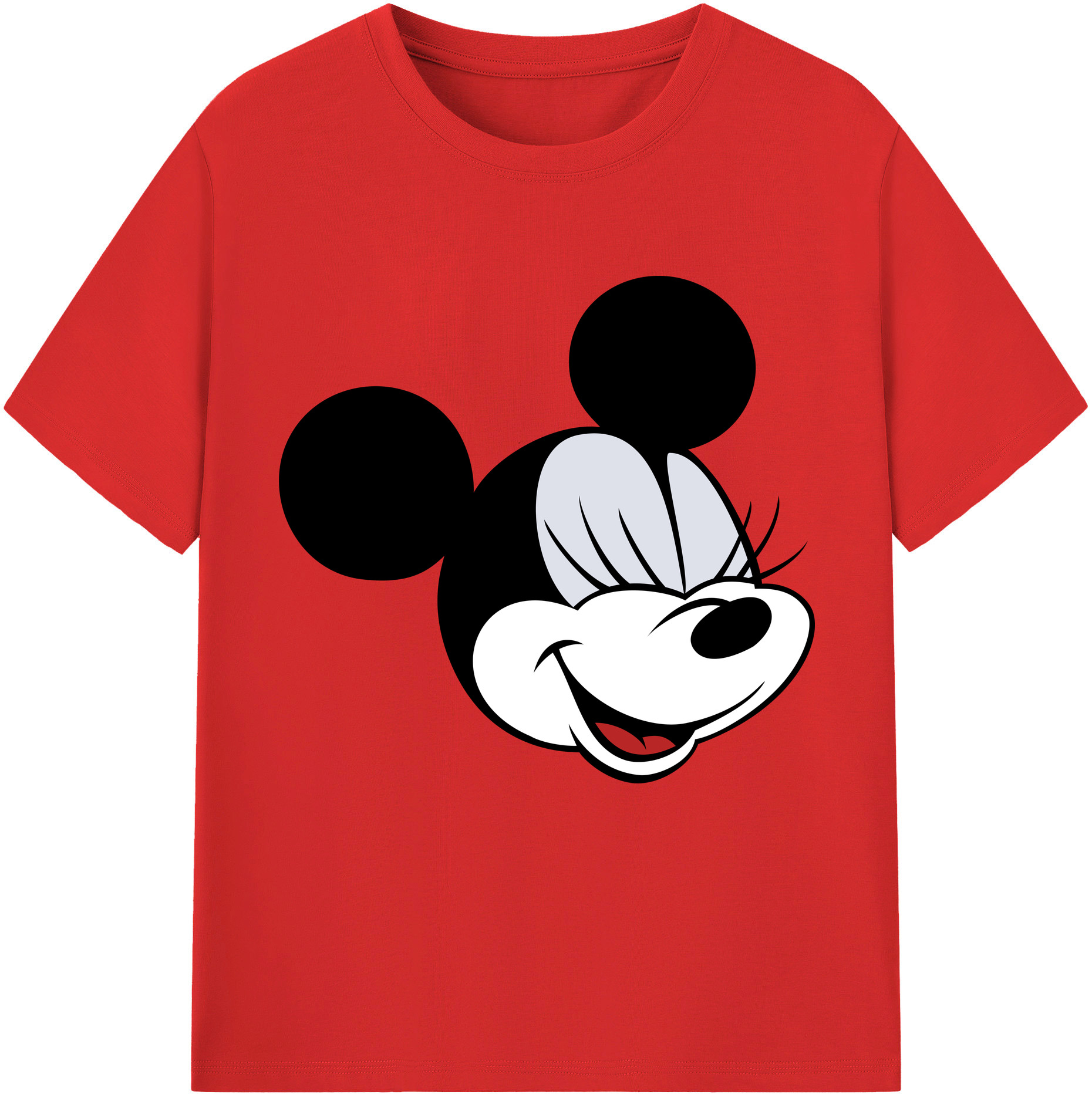 （画像用） ミッキーマウス Mickey Mouse レディースカジュアルプリントTシャツ（綿100％）
