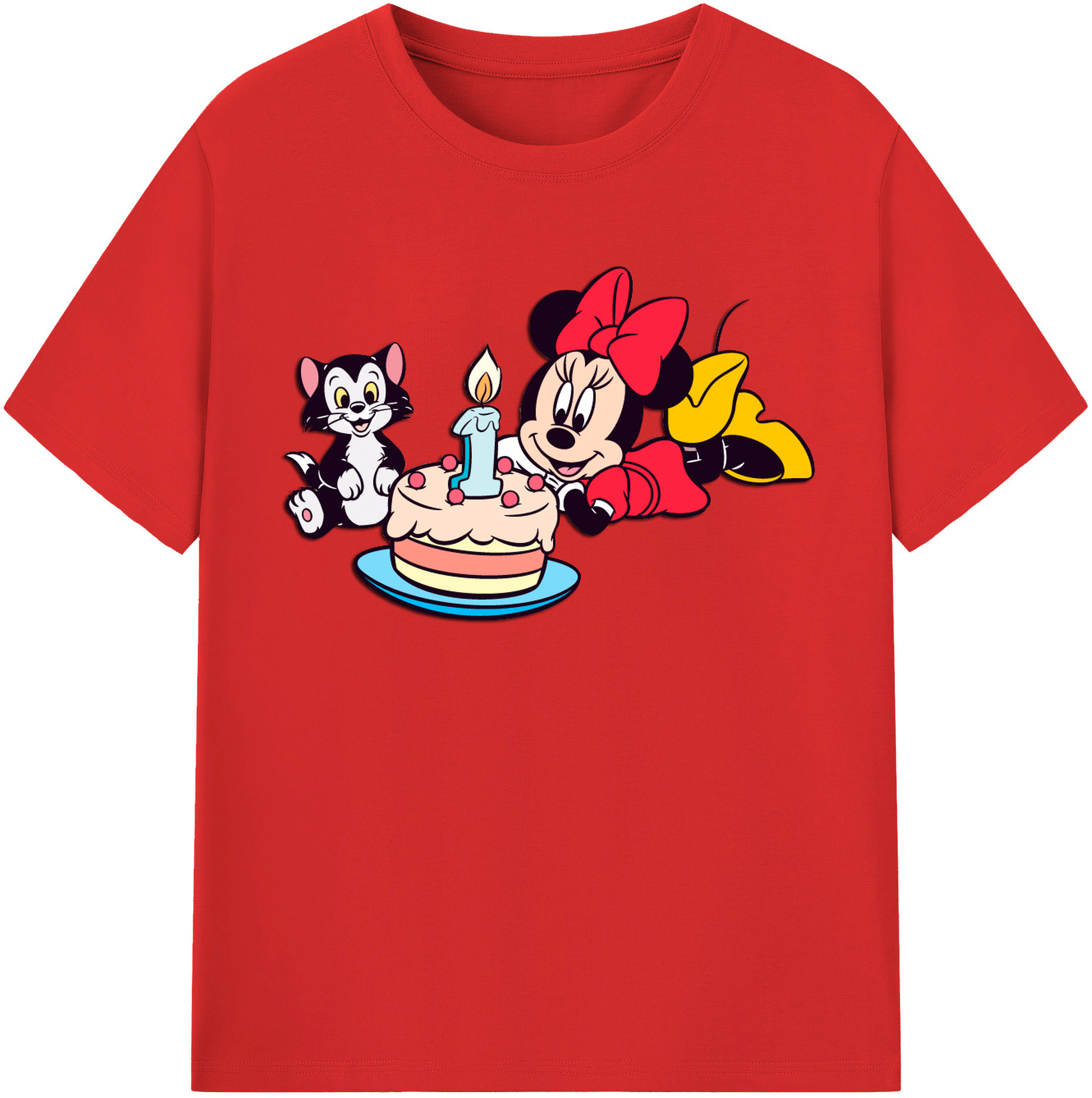 （画像用） ミッキーマウス Mickey Mouse レディースカジュアルプリントTシャツ（綿100％）