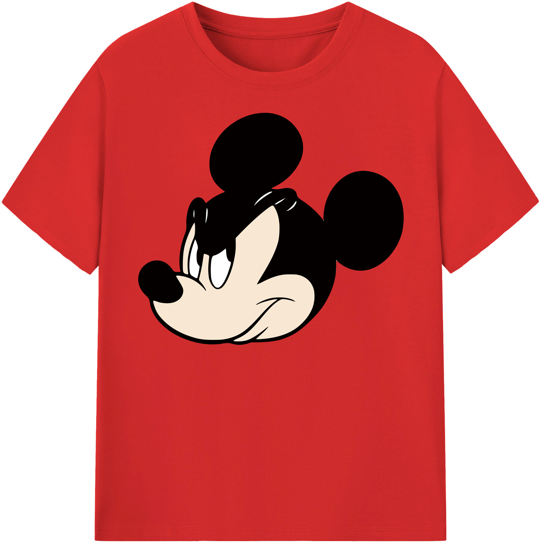 （画像用） ミッキーマウス Mickey Mouse レディースカジュアルプリントTシャツ（綿100％）