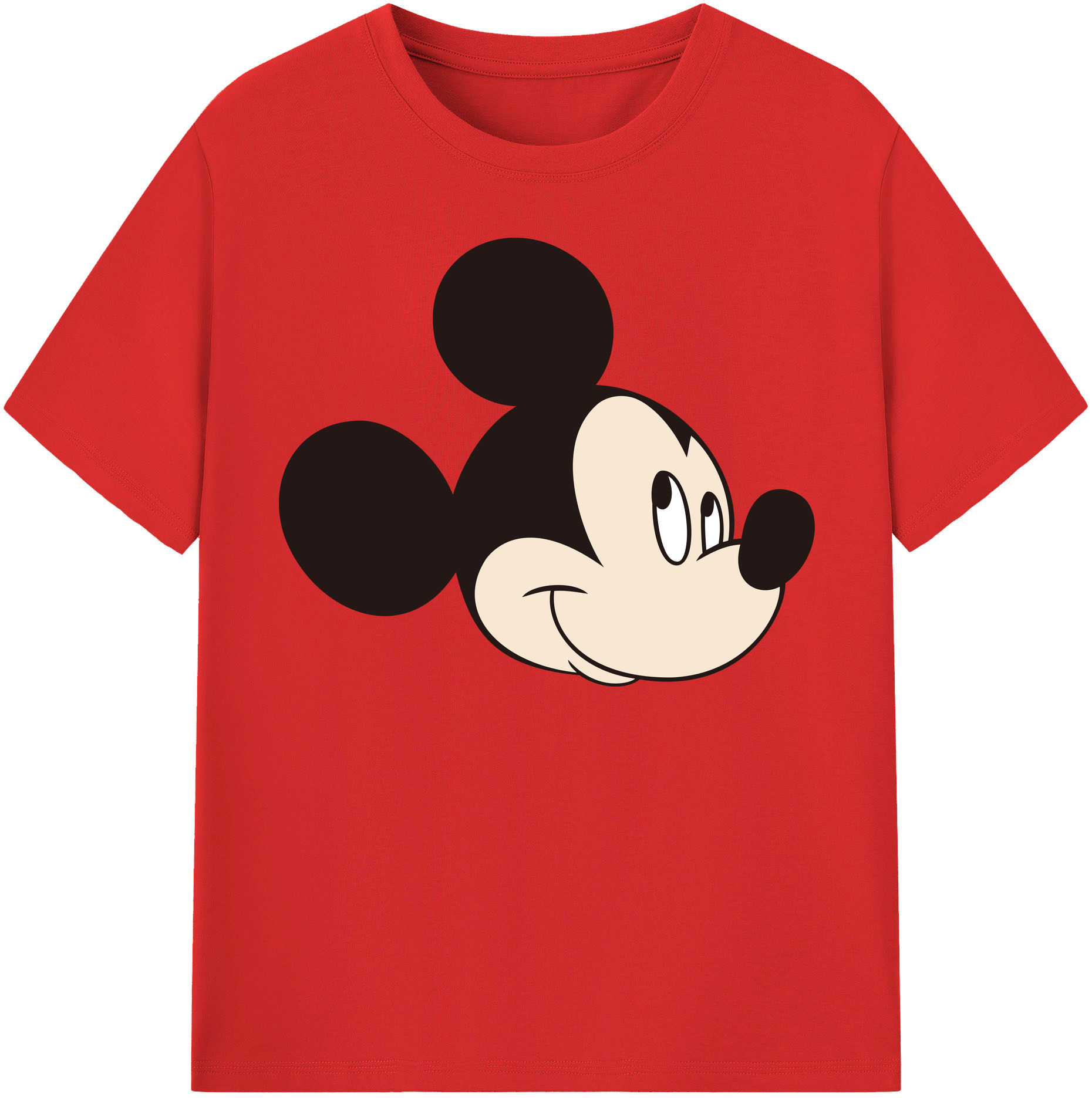 （画像用） ミッキーマウス Mickey Mouse レディースカジュアルプリントTシャツ（綿100％）