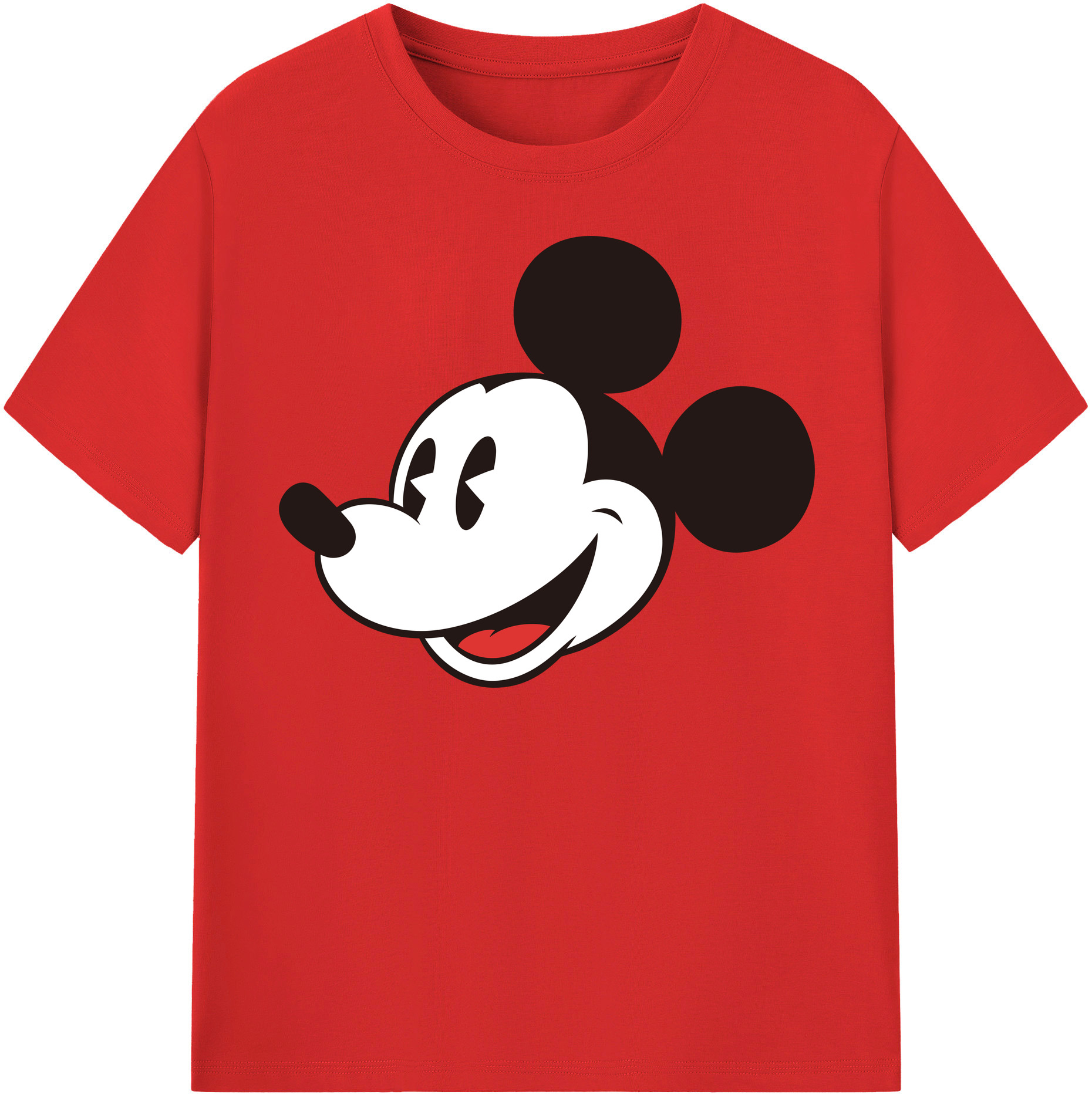 （画像用） ミッキーマウス Mickey Mouse レディースカジュアルプリントTシャツ（綿100％）
