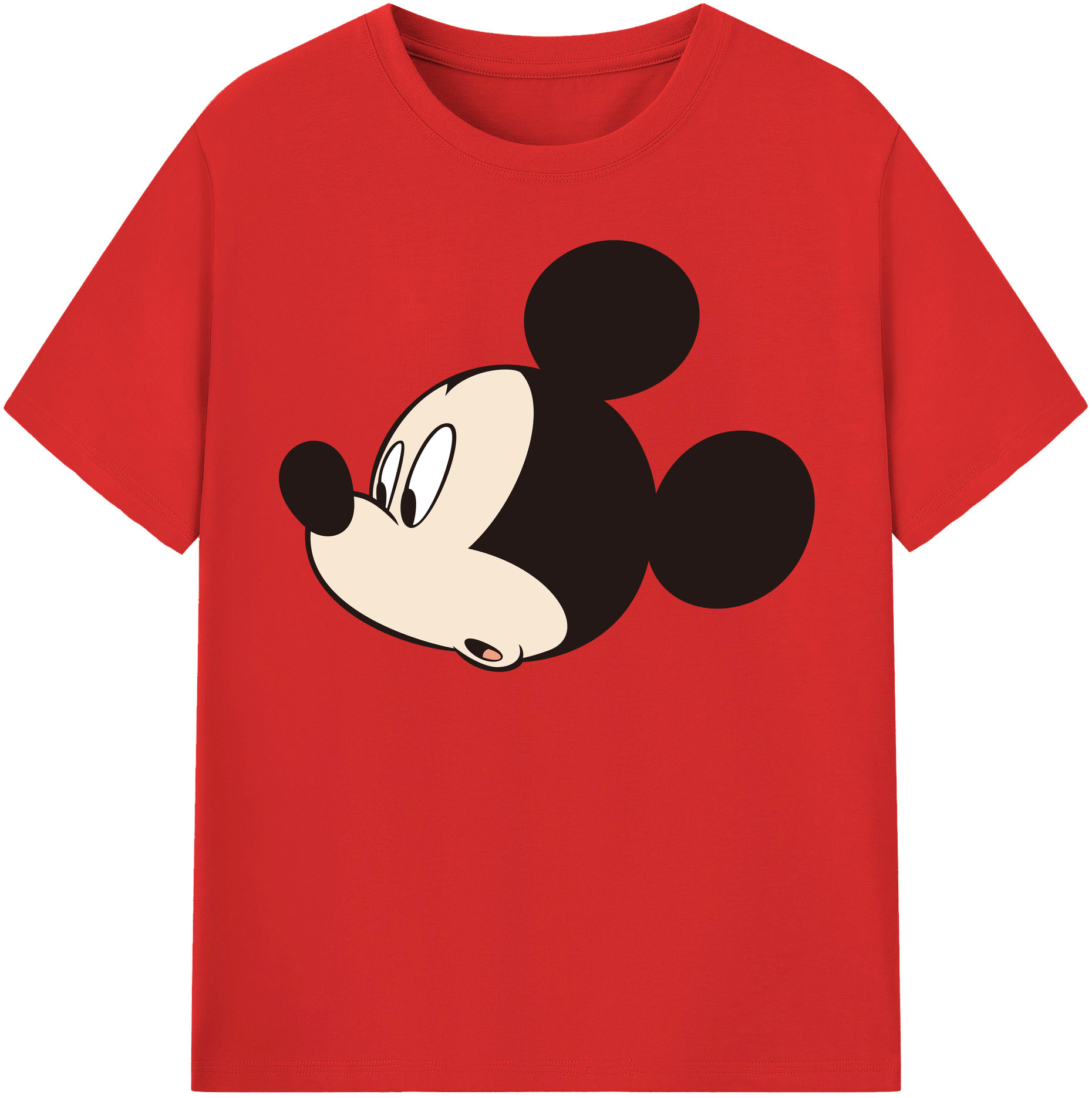 （画像用） ミッキーマウス Mickey Mouse レディースカジュアルプリントTシャツ（綿100％）