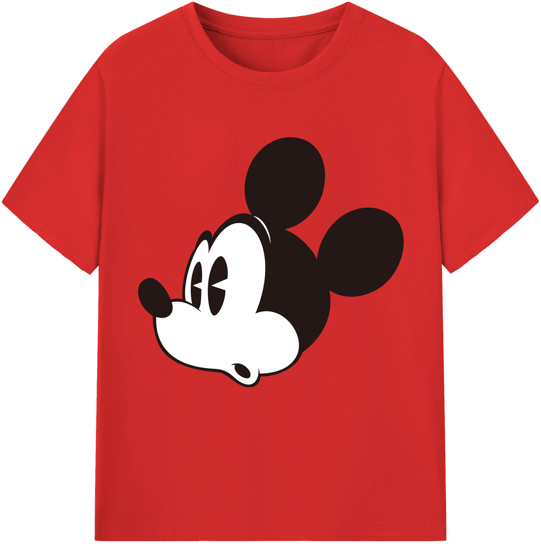 （画像用） ミッキーマウス Mickey Mouse レディースカジュアルプリントTシャツ（綿100％）