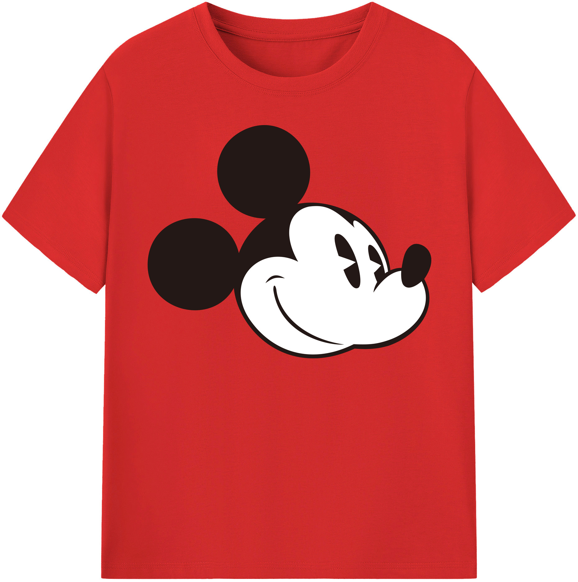 （画像用） ミッキーマウス Mickey Mouse レディースカジュアルプリントTシャツ（綿100％）