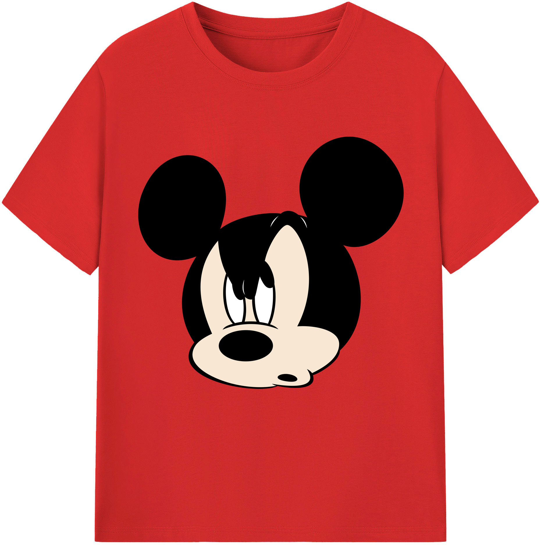（画像用） ミッキーマウス Mickey Mouse レディースカジュアルプリントTシャツ（綿100％）