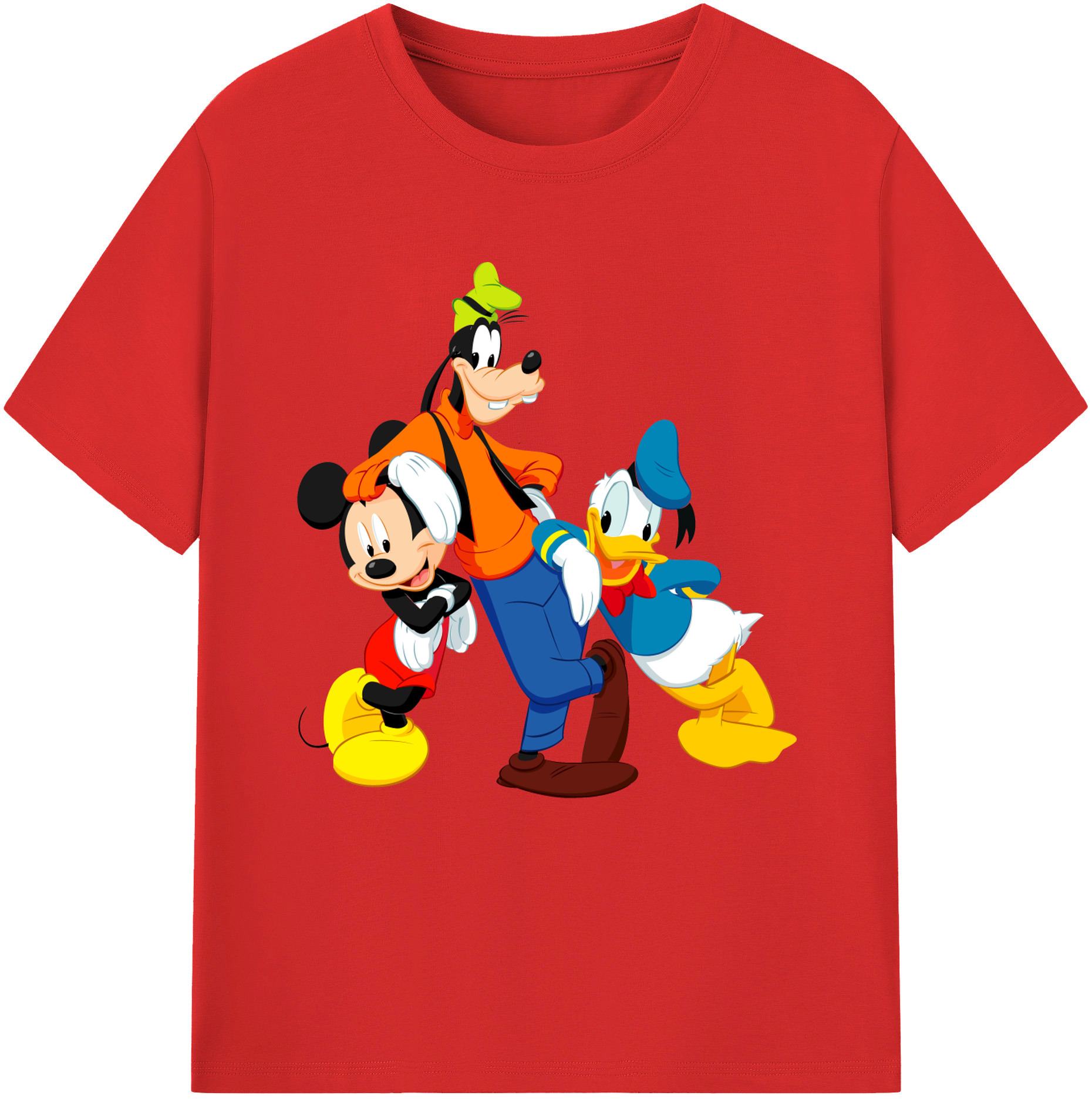 （画像用） ミッキーマウス Mickey Mouse レディースカジュアルプリントTシャツ（綿100％）