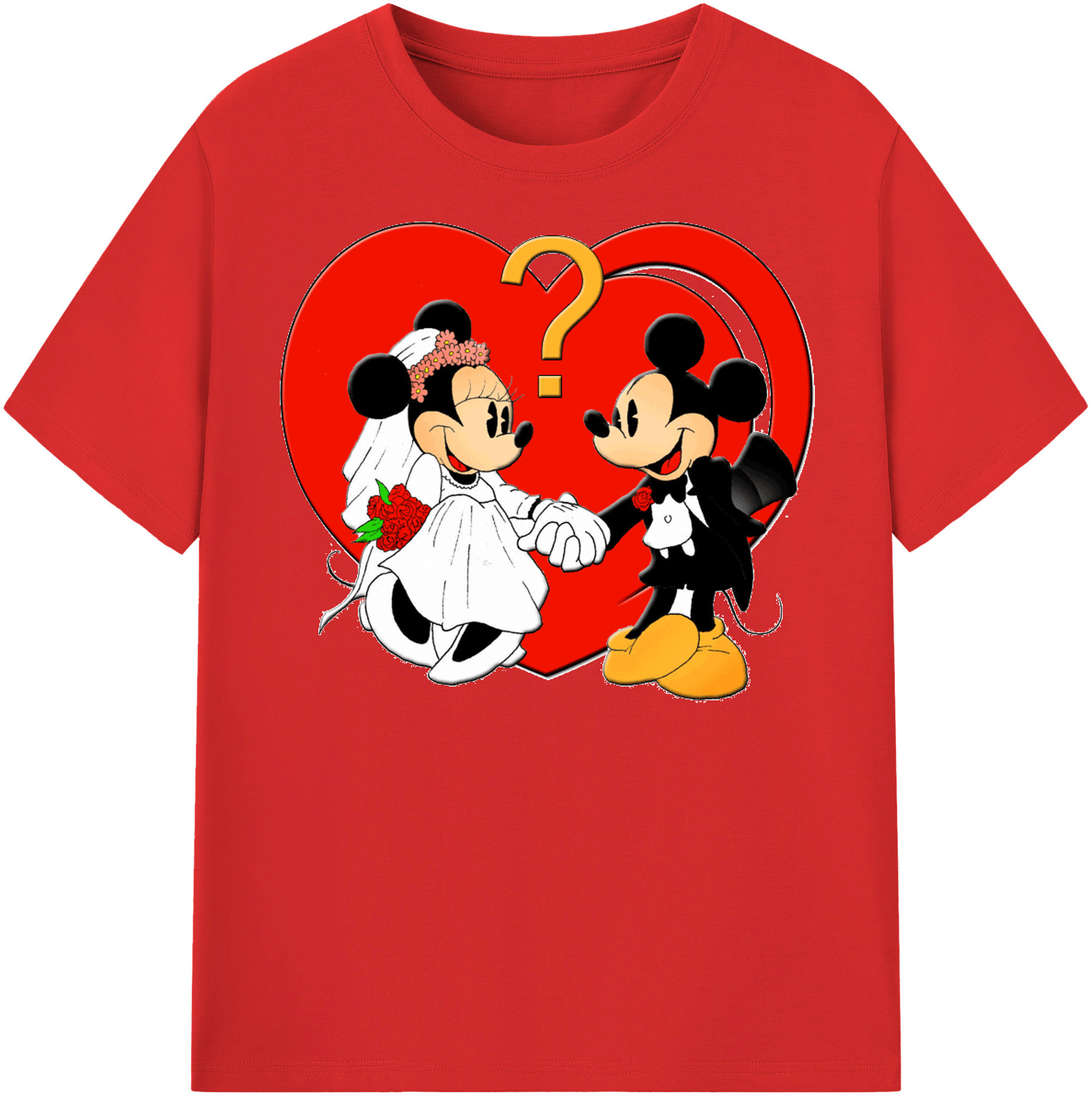（画像用） ミッキーマウス Mickey Mouse レディースカジュアルプリントTシャツ（綿100％）