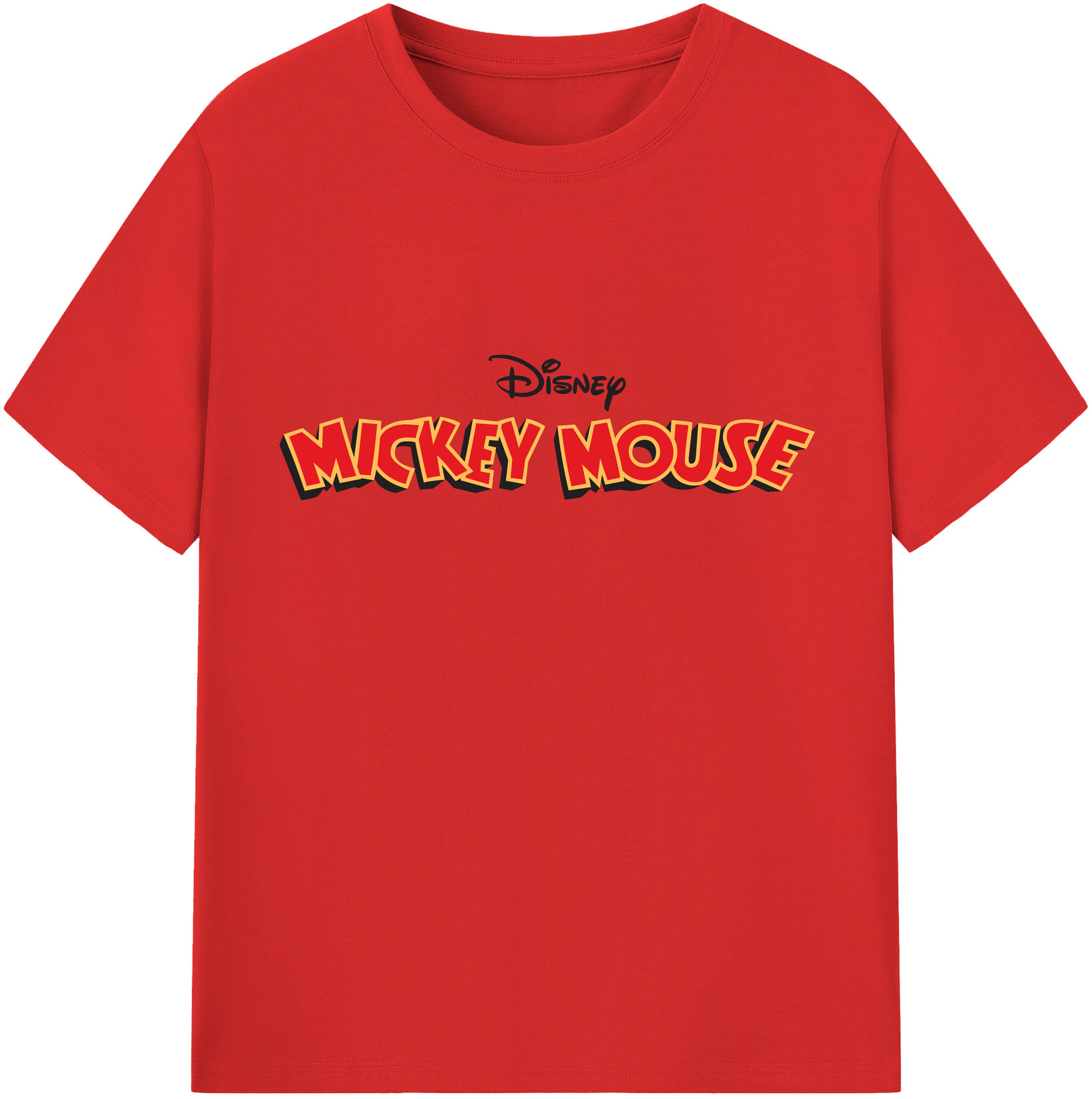 （画像用） ミッキーマウス Mickey Mouse レディースカジュアルプリントTシャツ（綿100％）