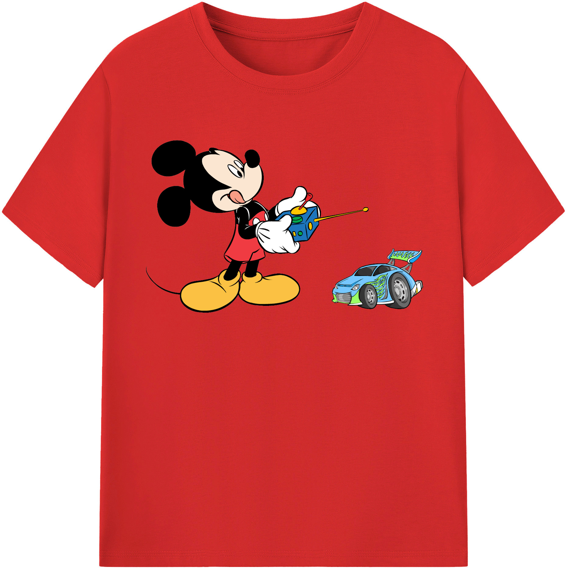 （画像用） ミッキーマウス Mickey Mouse レディースカジュアルプリントTシャツ（綿100％）