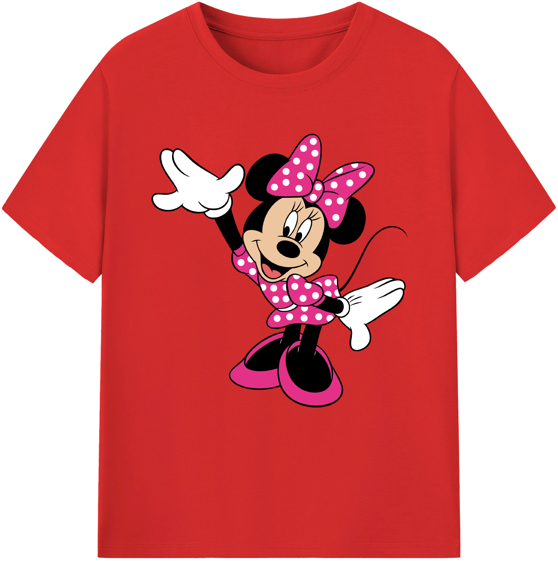（画像用） ミッキーマウス Mickey Mouse レディースカジュアルプリントTシャツ（綿100％）