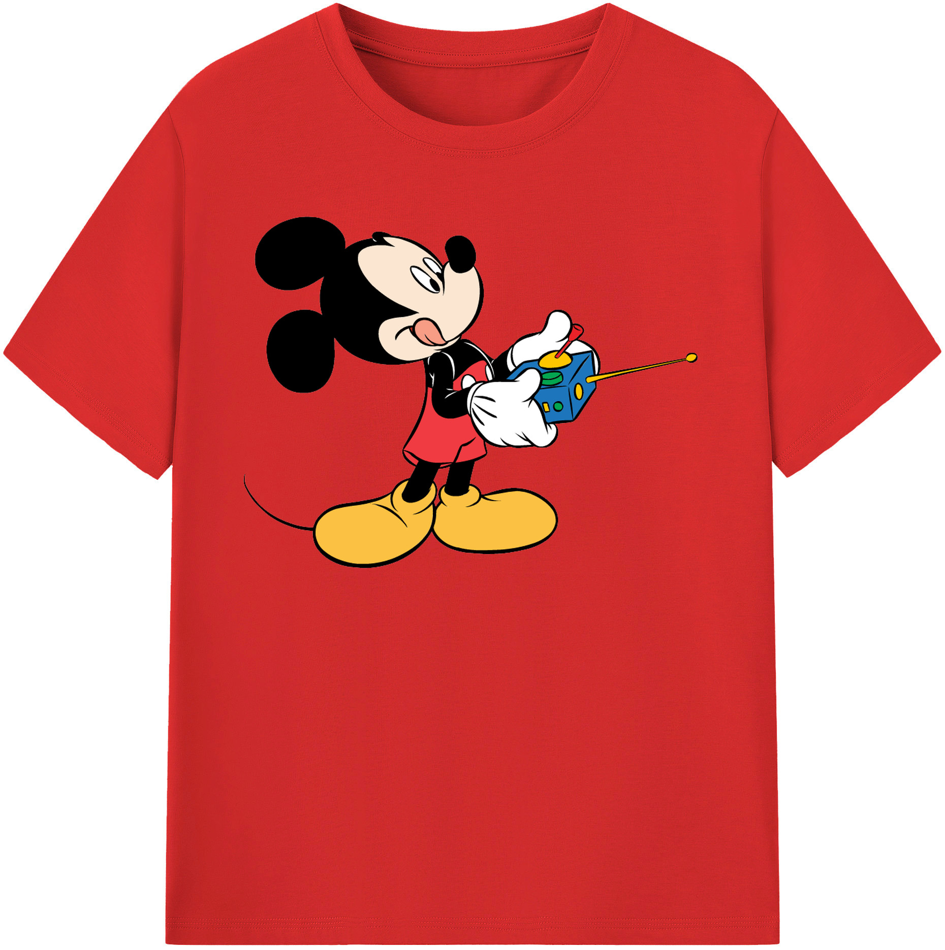 （画像用） ミッキーマウス Mickey Mouse レディースカジュアルプリントTシャツ（綿100％）