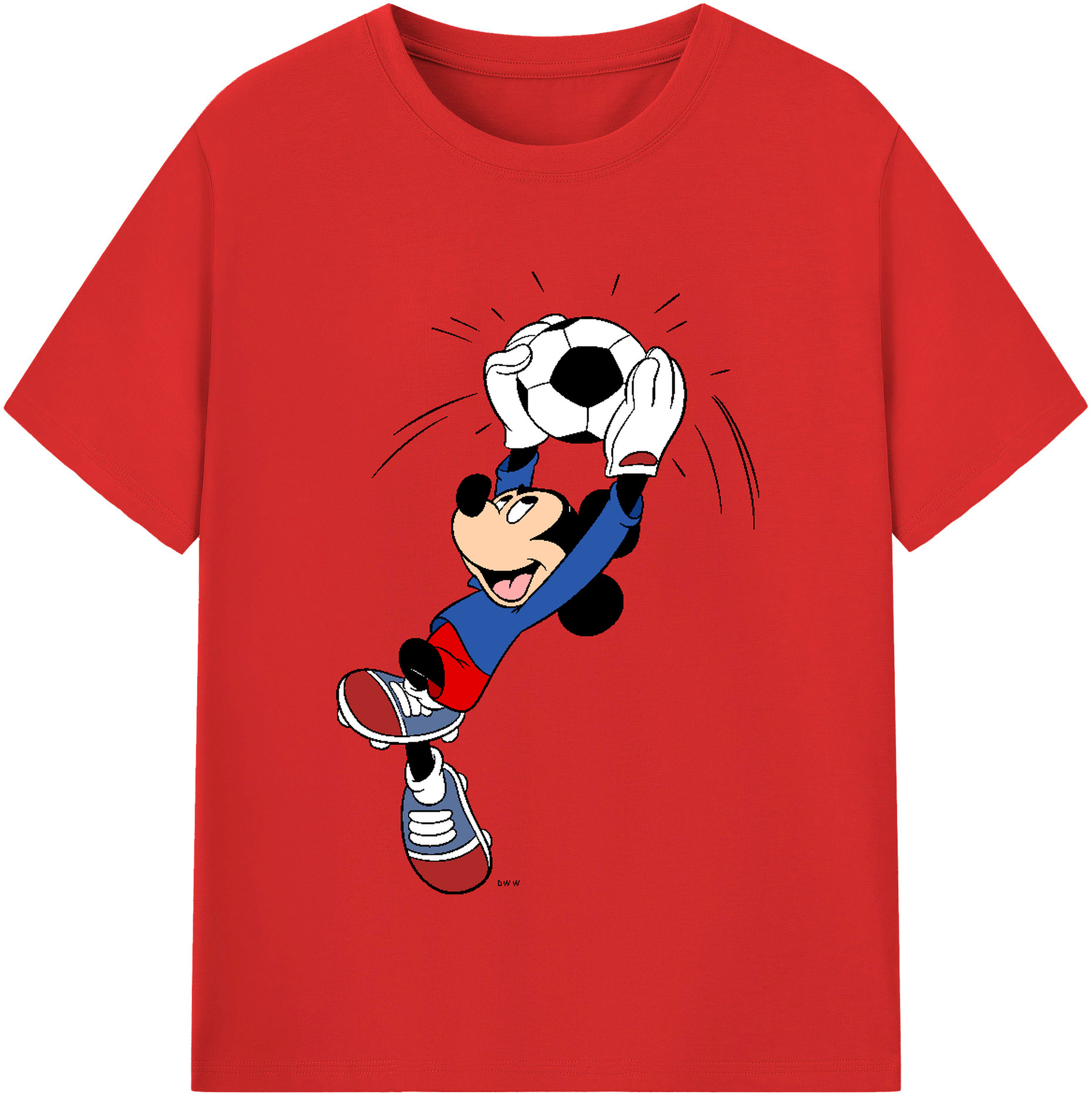 （画像用） ミッキーマウス Mickey Mouse レディースカジュアルプリントTシャツ（綿100％）