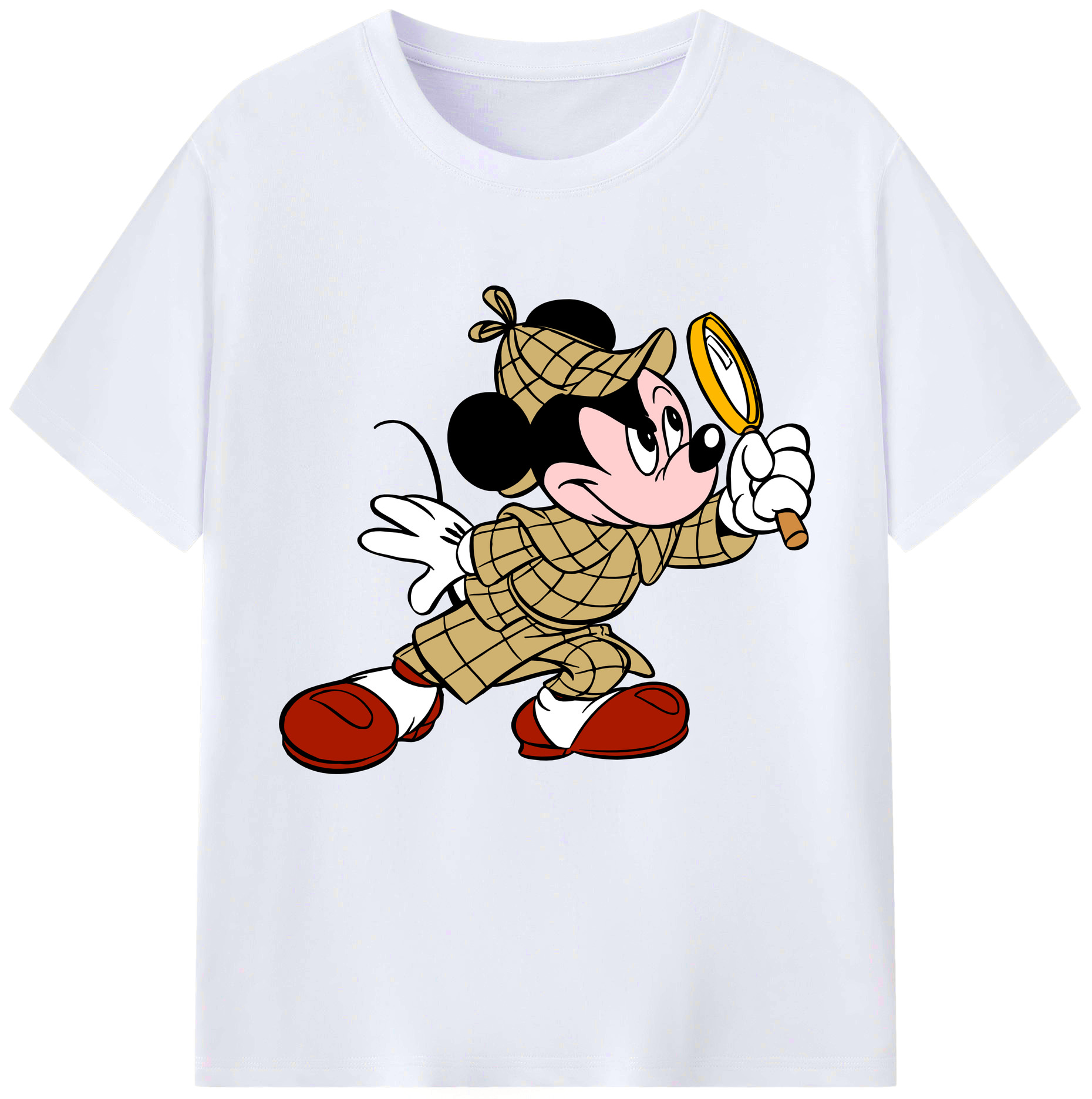 （画像用） ミッキーマウス Mickey Mouse レディースカジュアルプリントTシャツ（綿100％）
