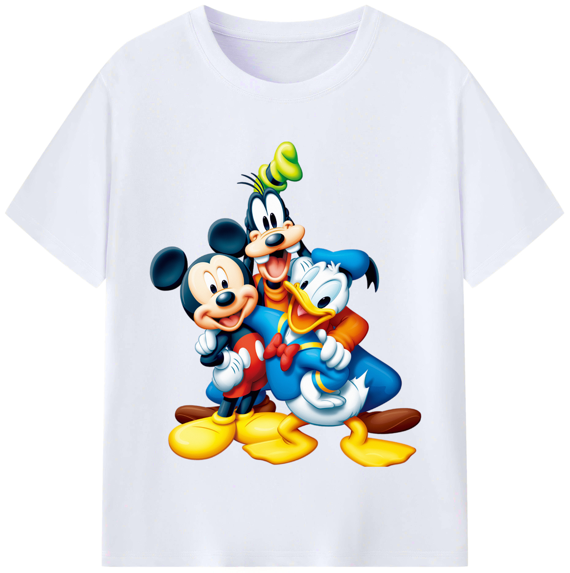 （画像用） ミッキーマウス Mickey Mouse レディースカジュアルプリントTシャツ（綿100％）