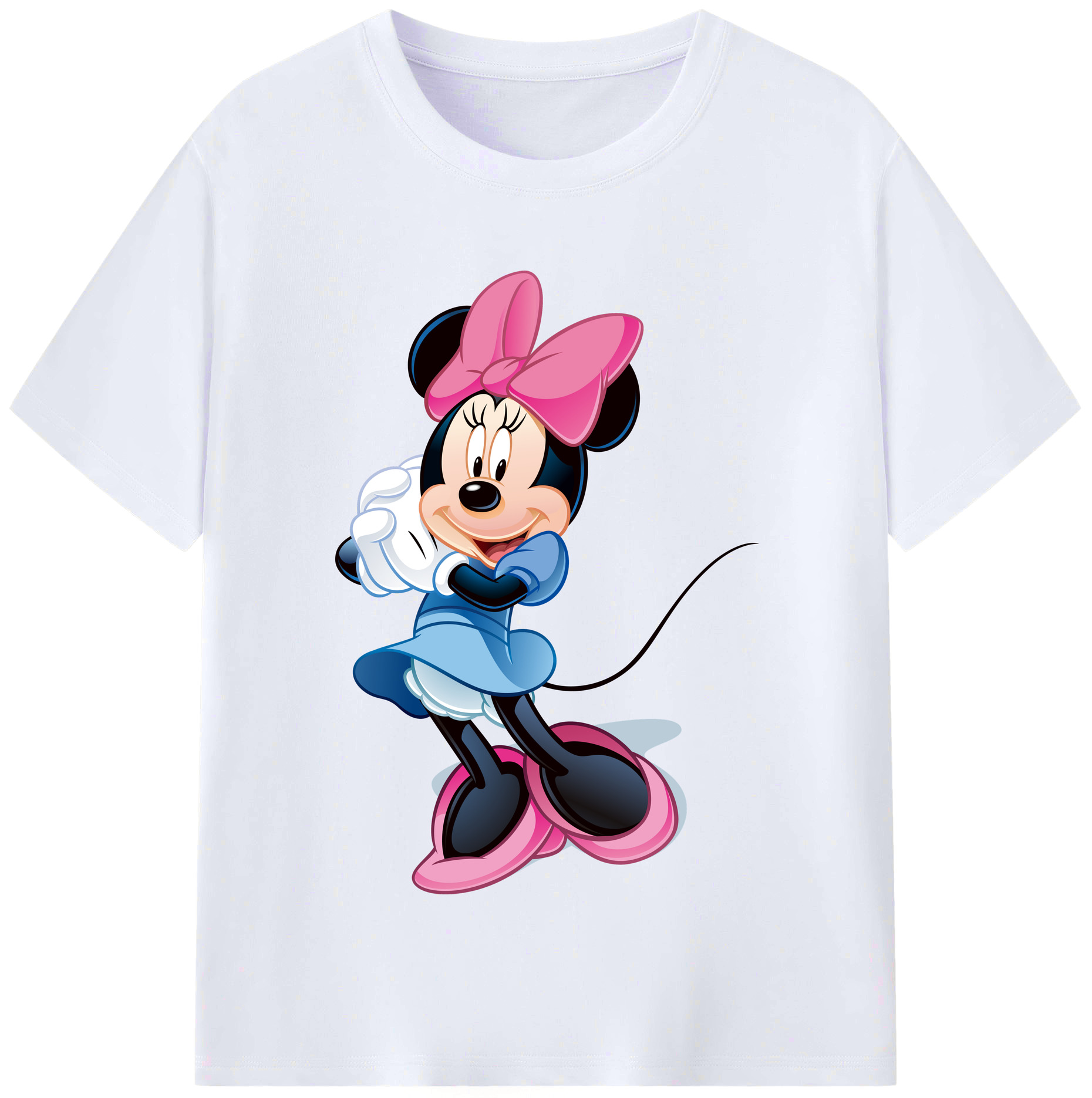 （画像用） ミッキーマウス Mickey Mouse レディースカジュアルプリントTシャツ（綿100％）