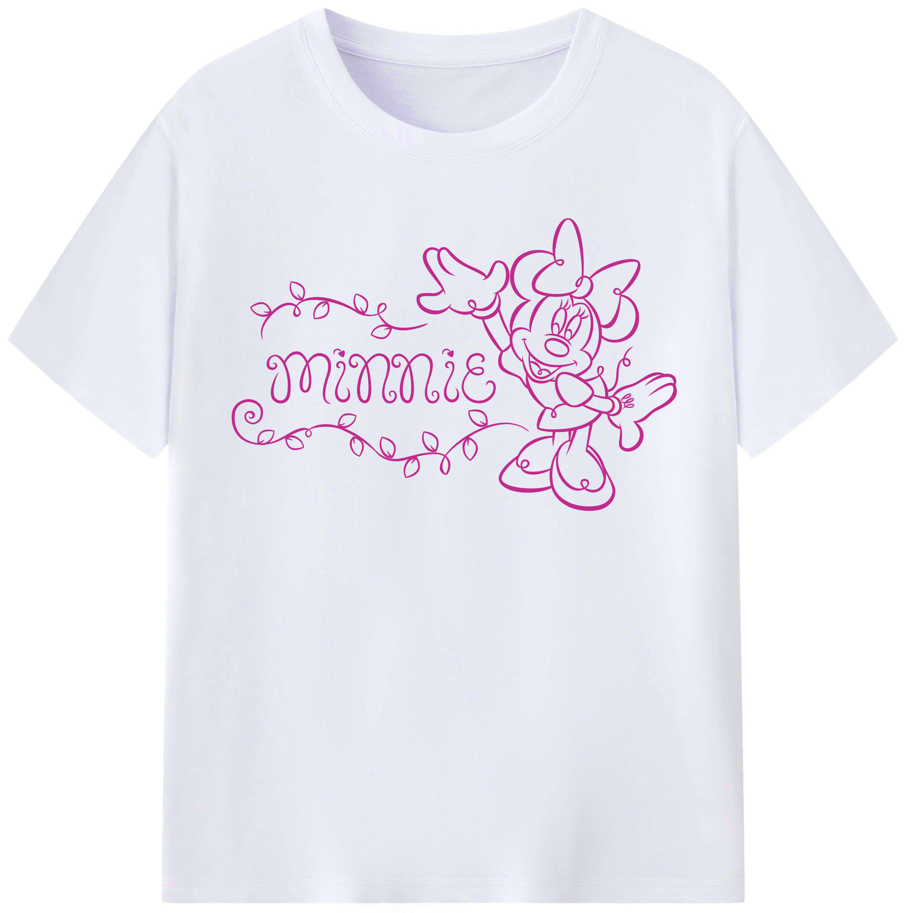（画像用） ミッキーマウス Mickey Mouse レディースカジュアルプリントTシャツ（綿100％）