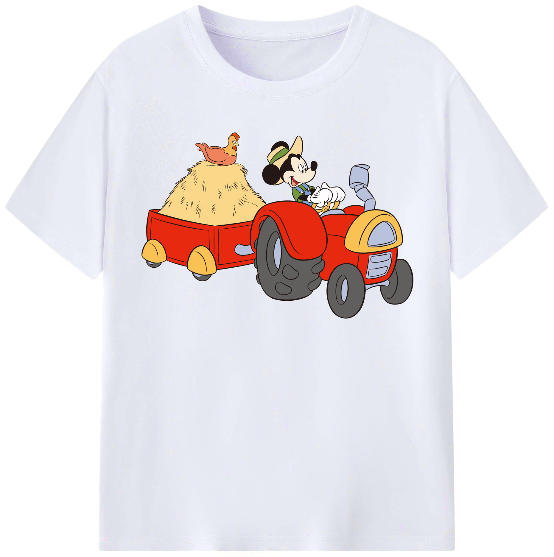 （画像用） ミッキーマウス Mickey Mouse レディースカジュアルプリントTシャツ（綿100％）